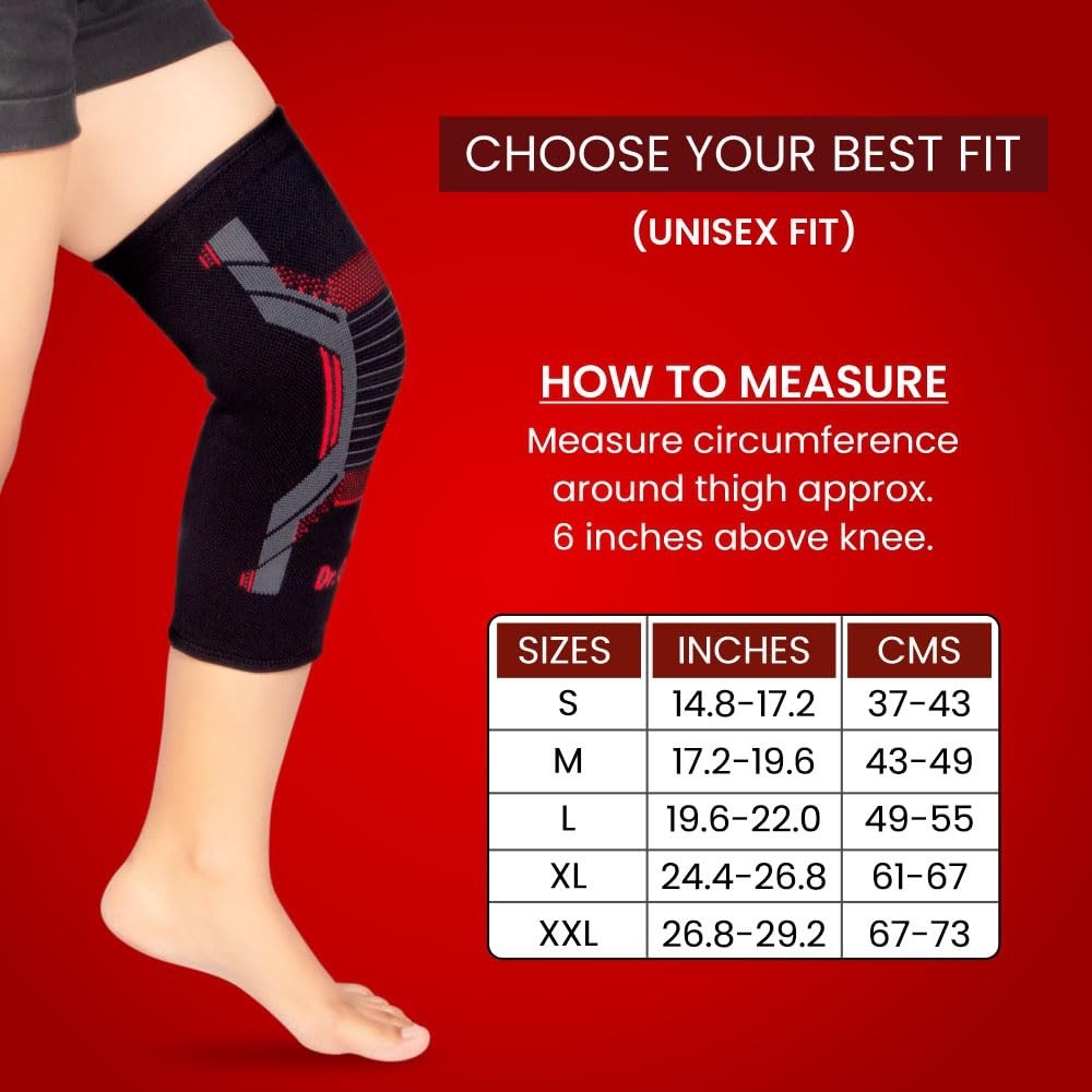 Dr. Ortho Sports Knee Pain Brace Compression Support Gym Running Jogging Cycling