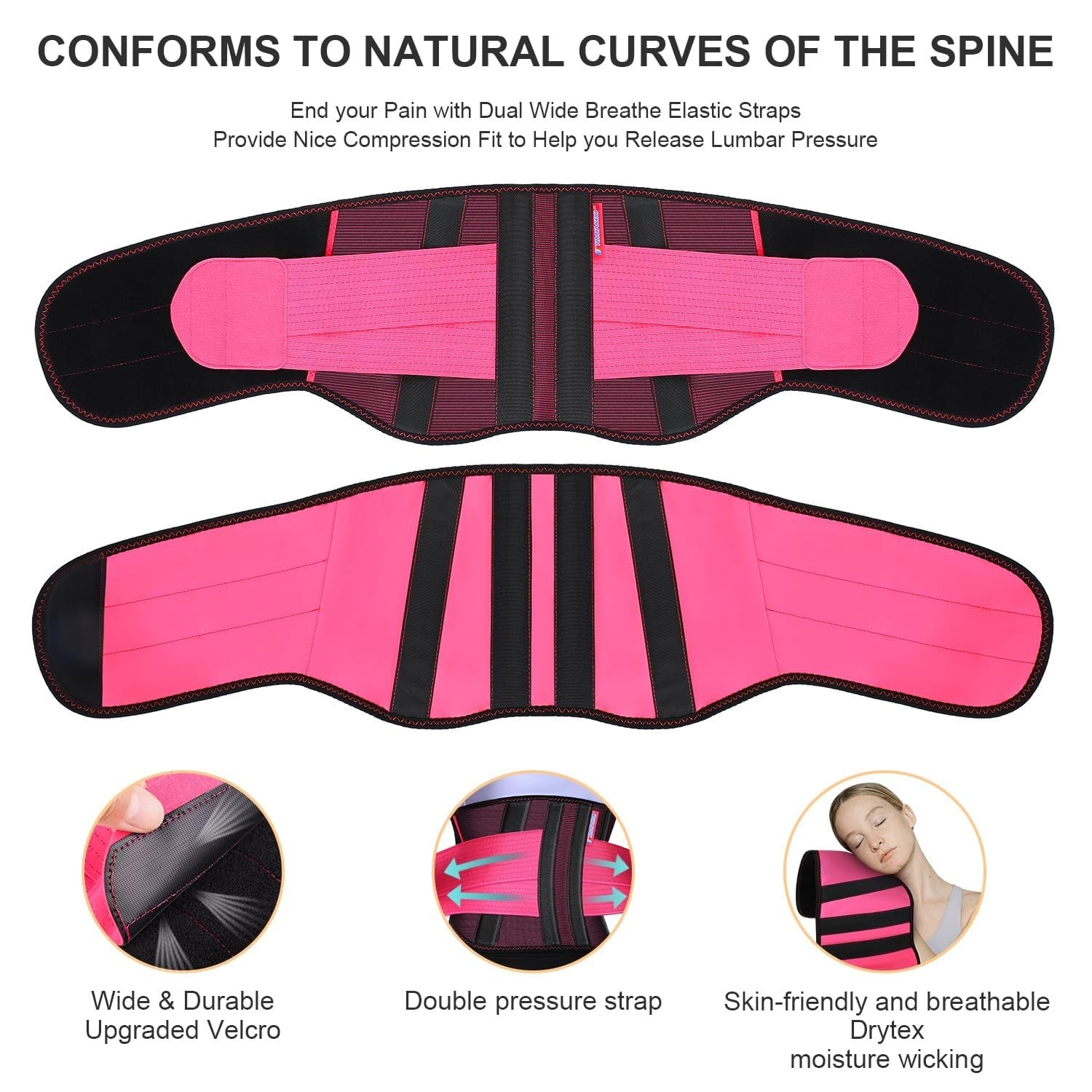 2.0 Version Lower Back Brace for Pain Relief, Back Brace for women Lifting at…
