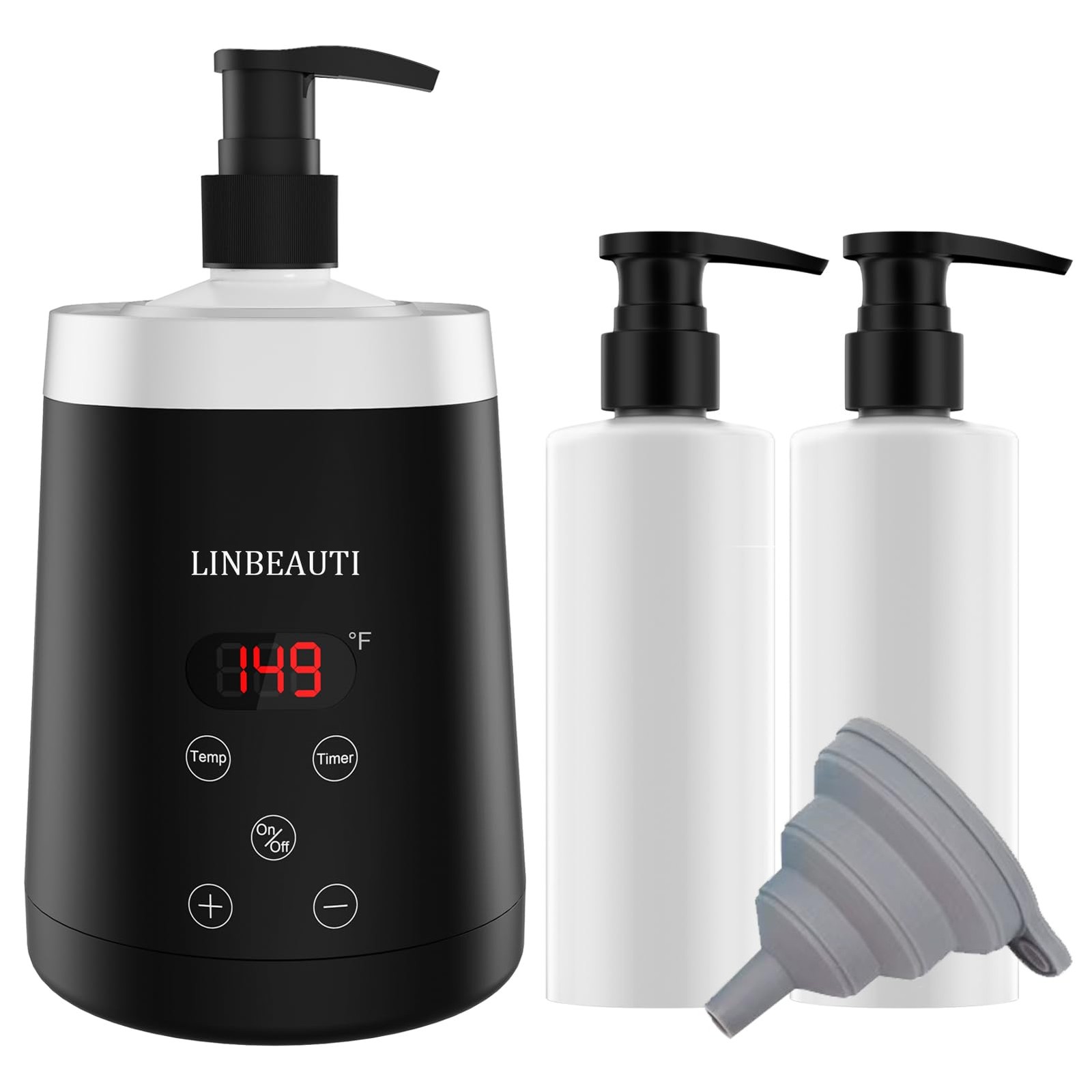 Massage Oil Warmer Bottle Professional Lotion for SPA, Automatic black