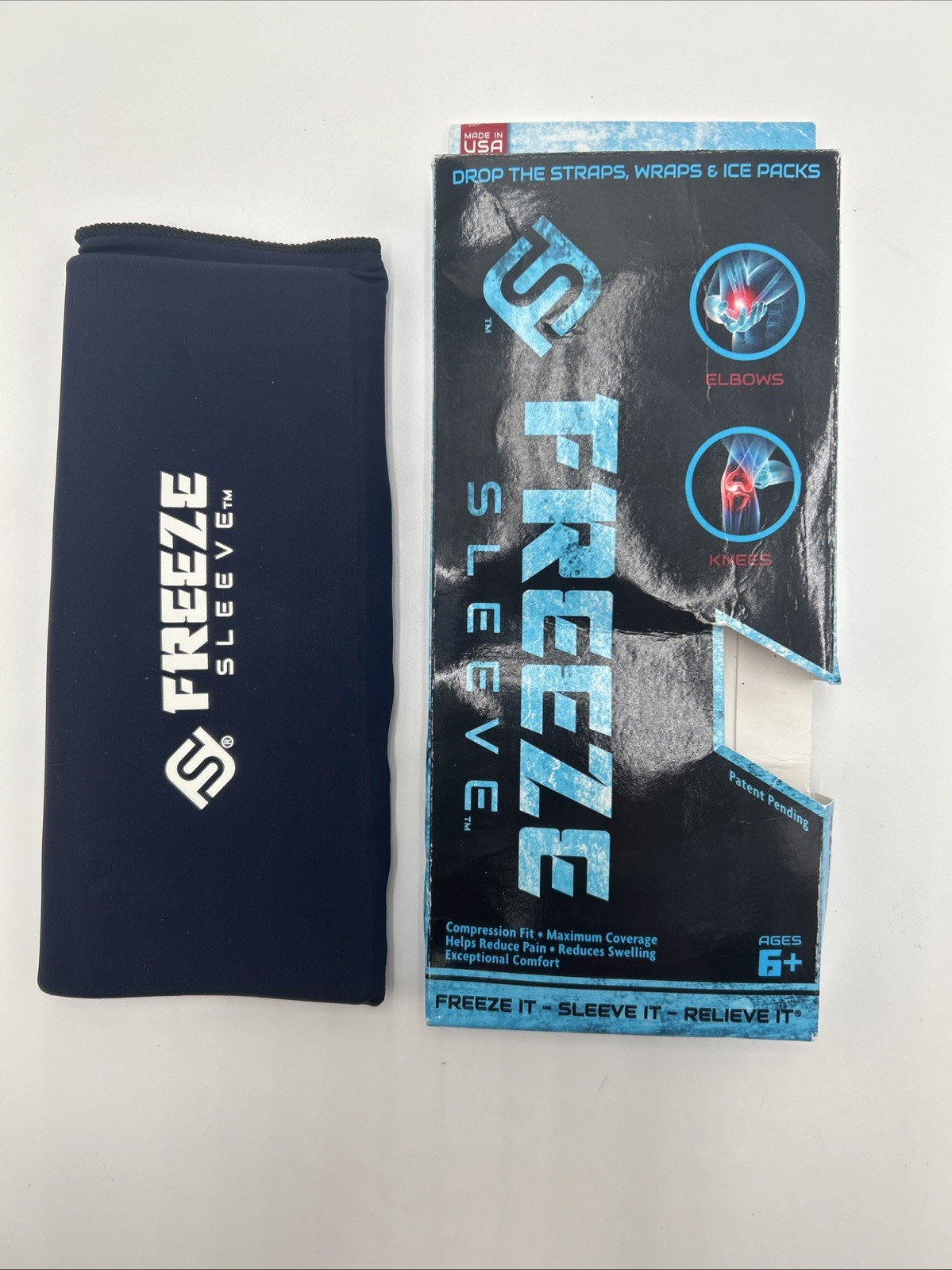 FreezeSleeve Ice & Heat Therapy Compression Sleeve Reusable Gel Ice Pack LG