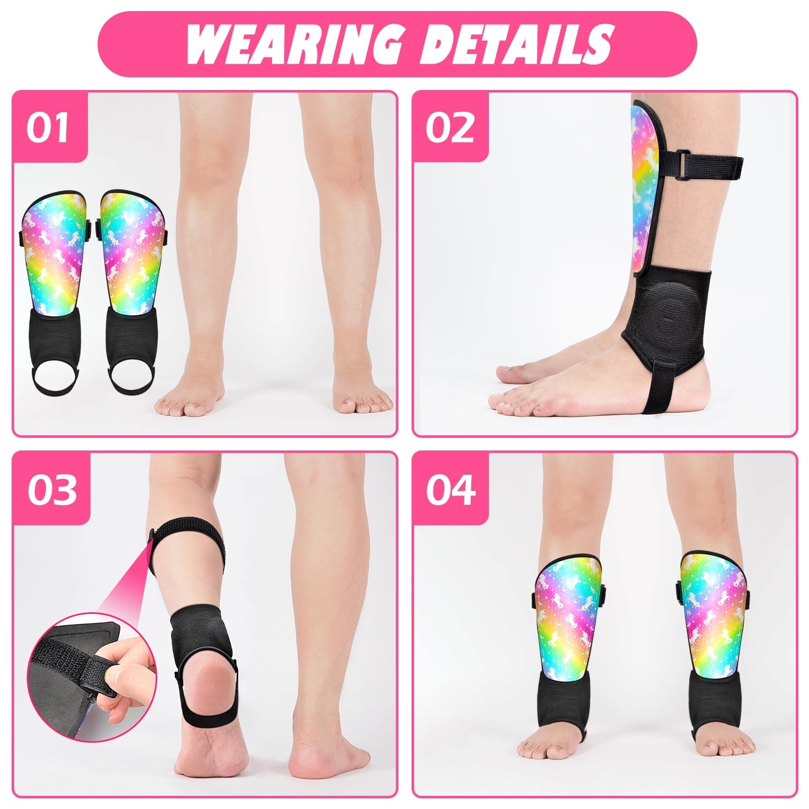 Soccer Shin Guards Kids Girls Youth, Shin Pads Protection Girls Shin Guards S…