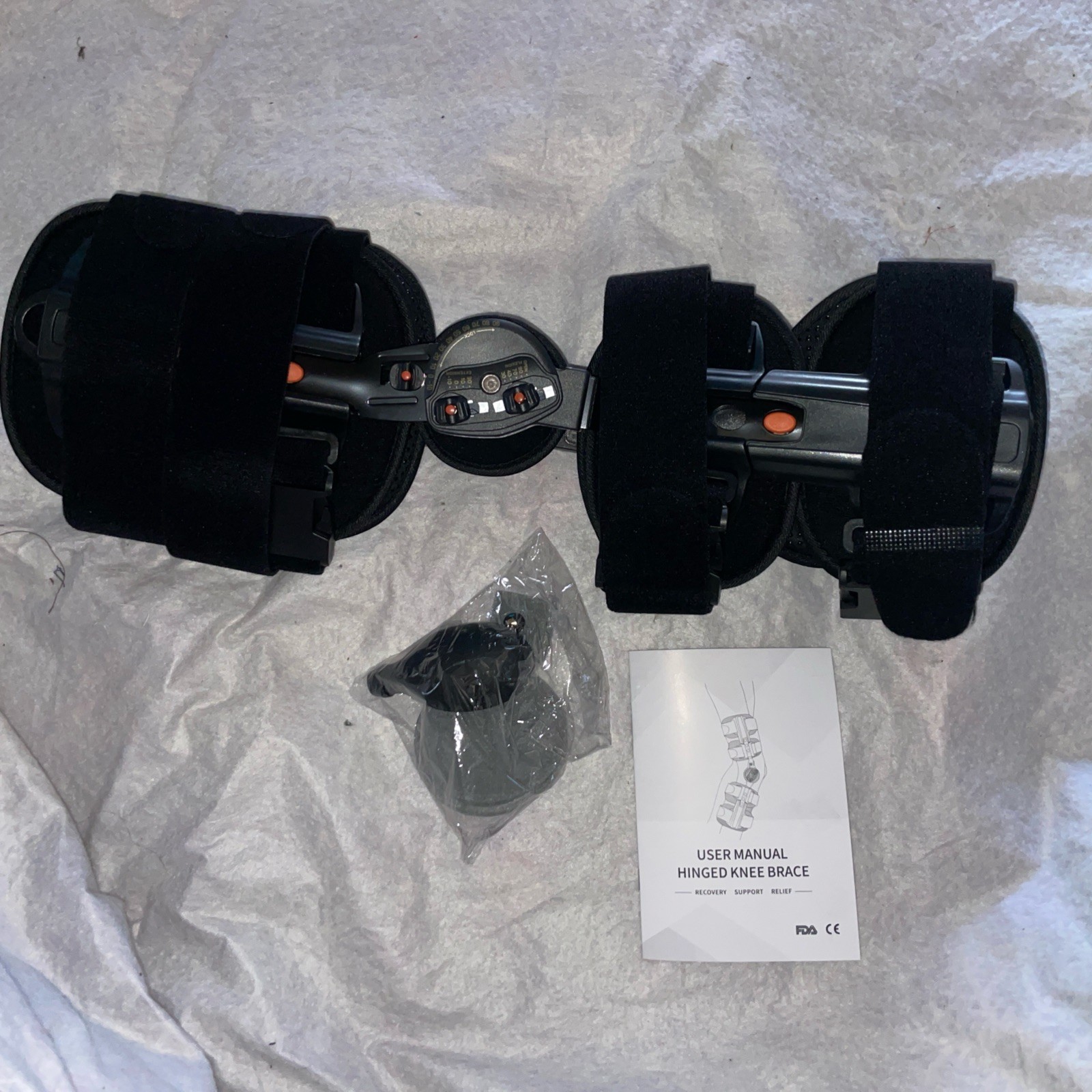Breg Flexion Extension T-Scope Post-Op Padded Adjustable Hinged Knee Leg Brace