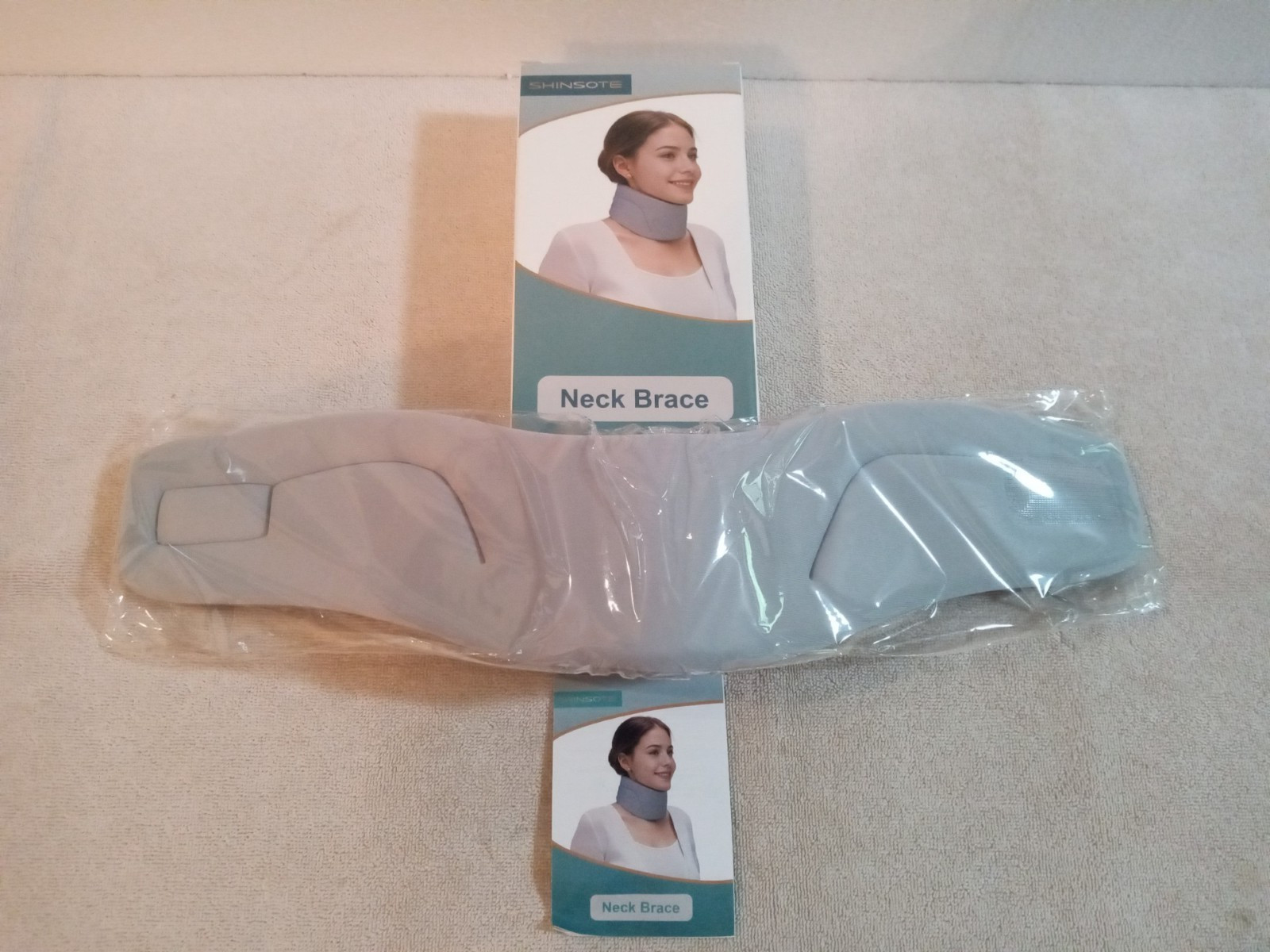 Shinsote NECK BRACE cervical soft padded collar size Large NIB