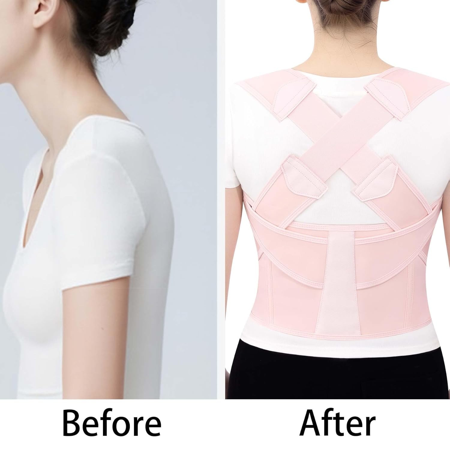 Back Brace Posture Corrector for Women and Men Upgraded Dynamic Traction Correct