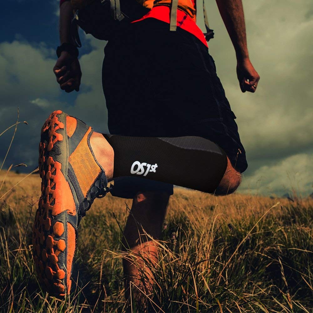 OS1st CS6 Medium Black Calf Compression Sleeves for Pain Cramping Relief