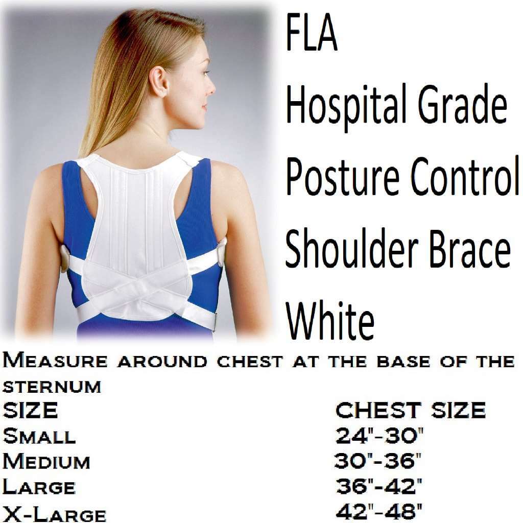 FLA Small Posture Control Shoulder Brace White