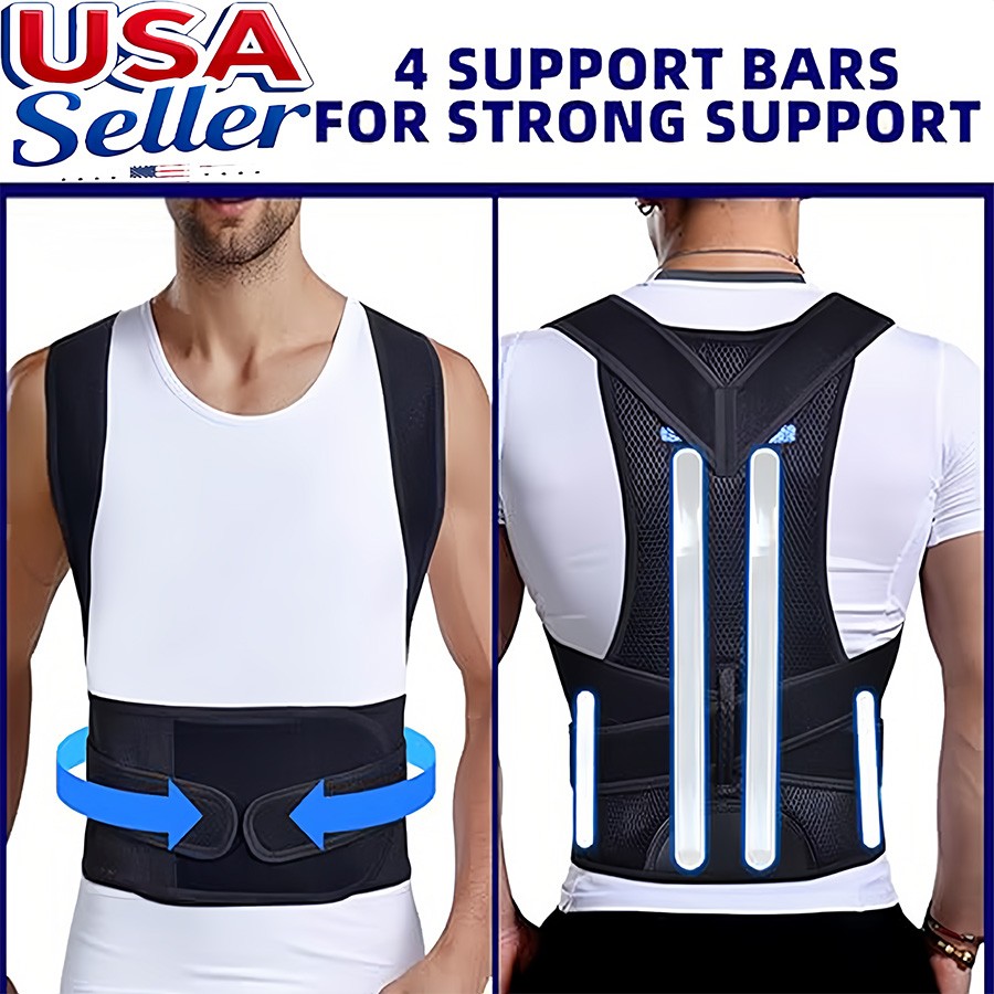 Medical Posture Corrector Hunchback Straightener Orthotics Back Strap Brace Belt