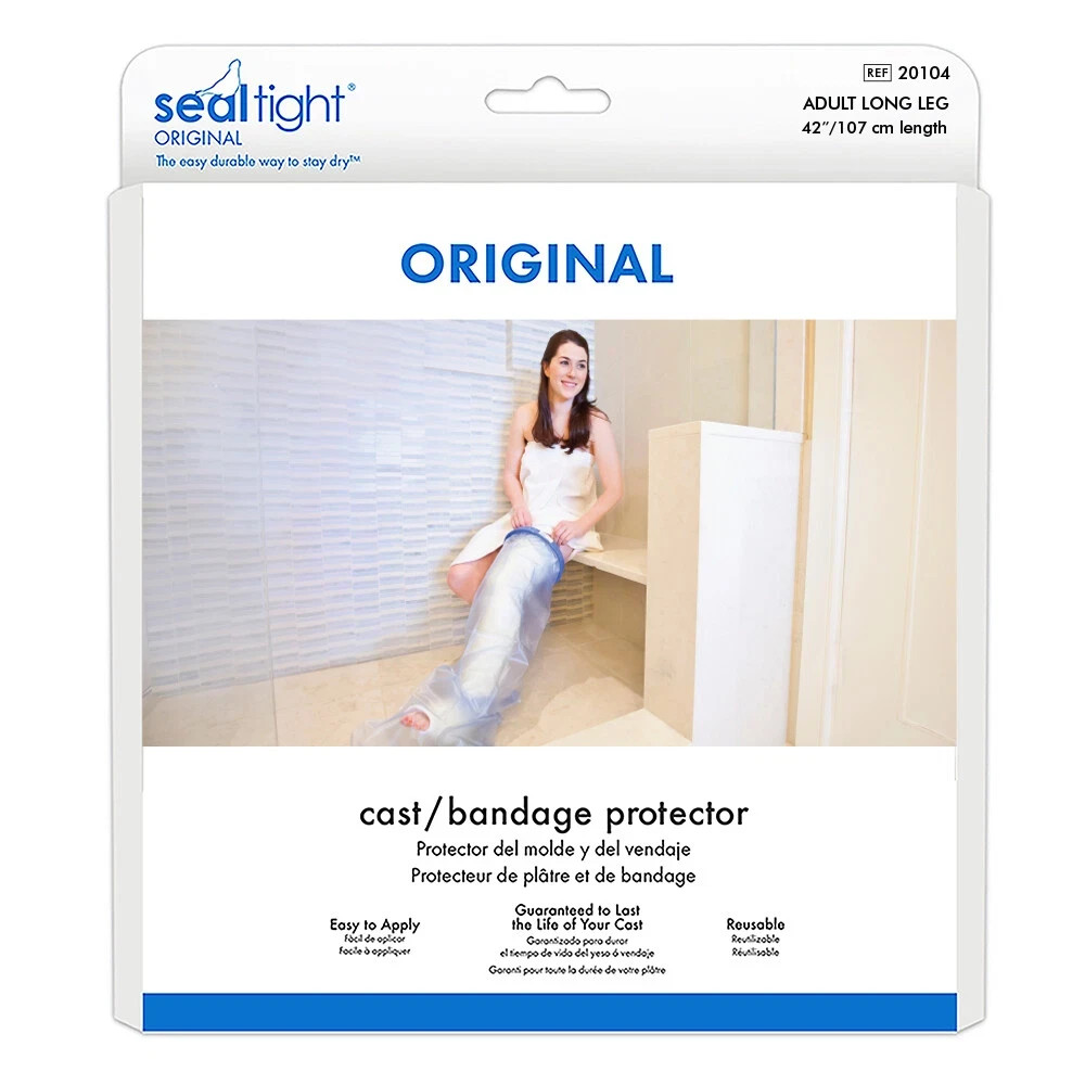 *Lot of 2* Seal-Tight Original Cast & Bandage Protector Adult Long Leg 20104 NEW