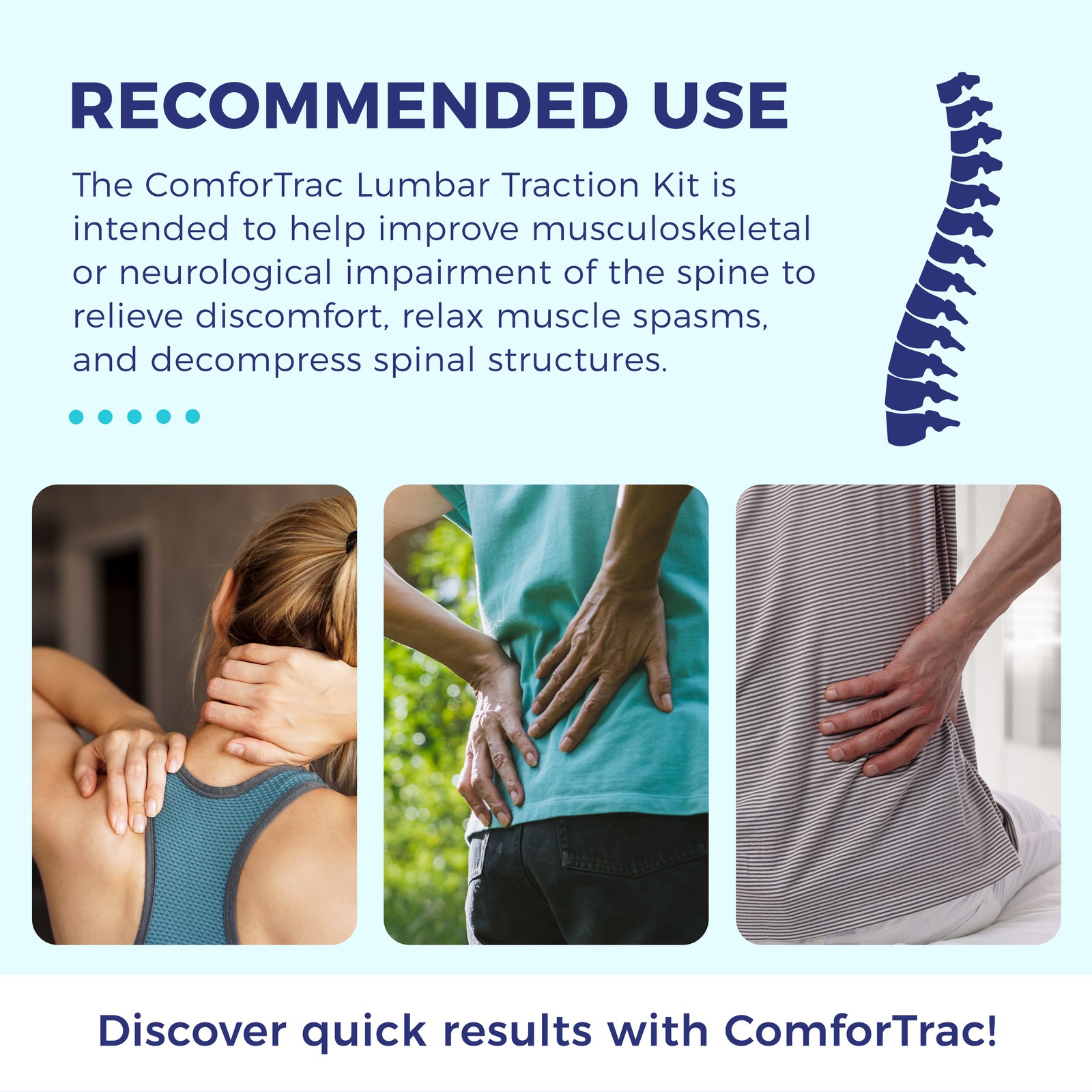 ComforTrac, Lumbar Traction Kit, Home Remedy for Back Problems, Pain Relief