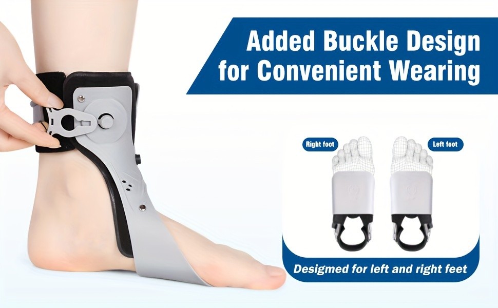 1X Foot Drop Corrector Brace BOA Strap Triangle Support Effective Rehabilitation