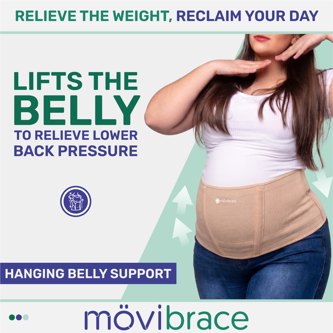 Movibrace Abdominal Belt for Hanging Belly, Weak Abdominal and Lower Back Muscle