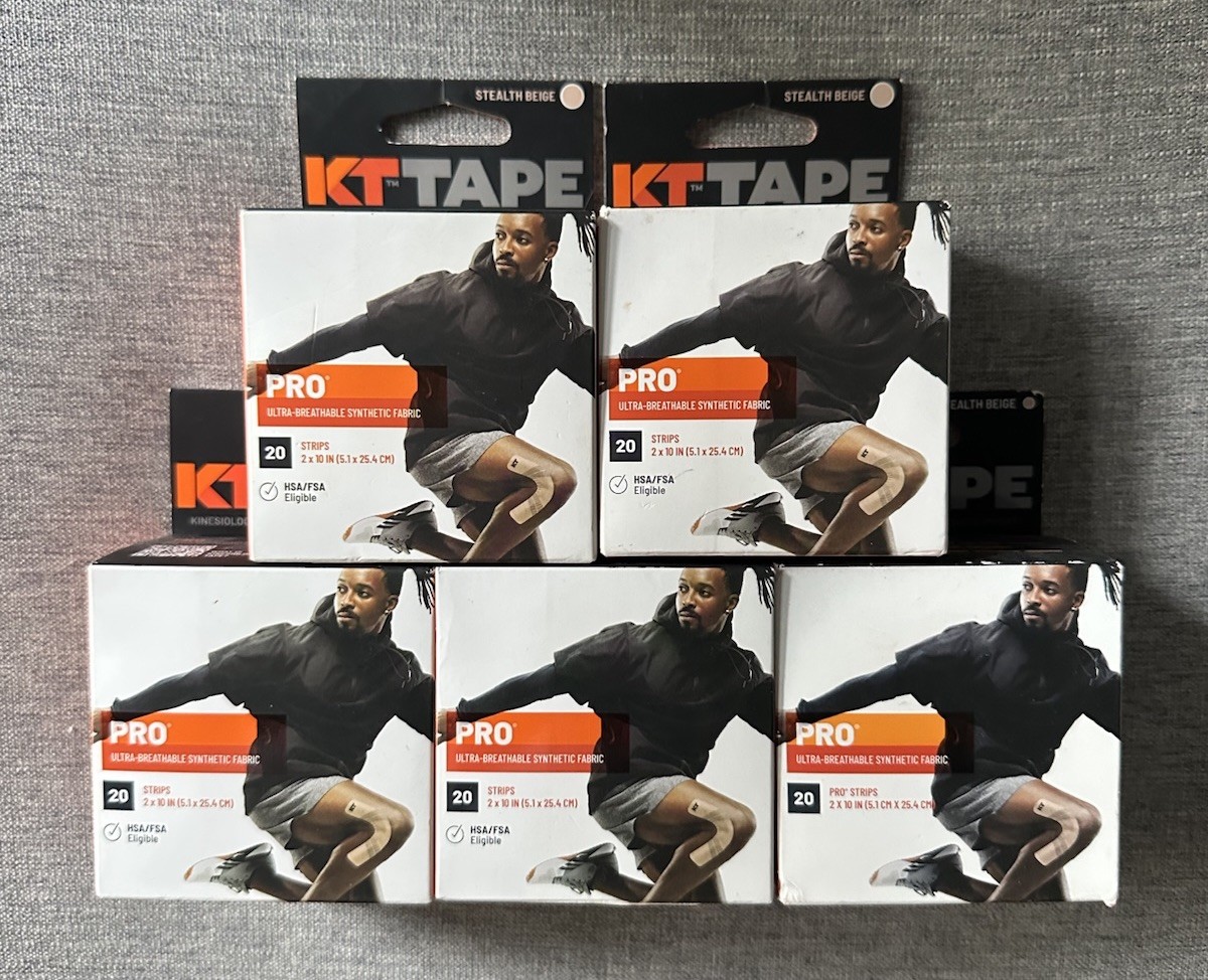5 PACK KT Tape Original Elastic Sports Tape for Pain Relief & Support 20 Strips