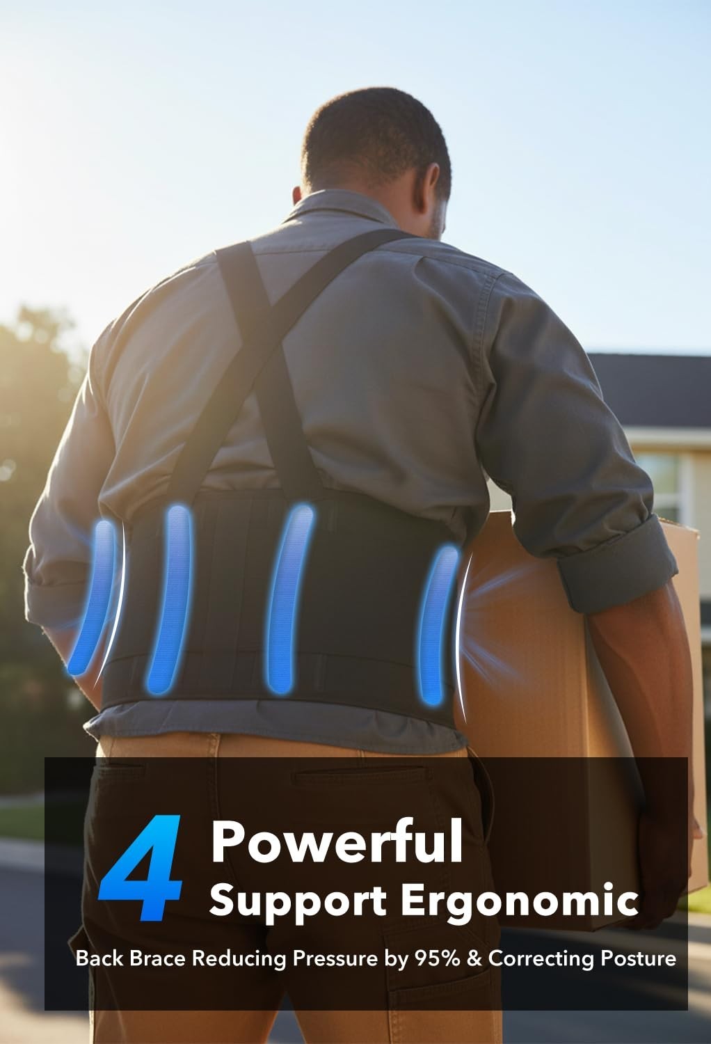 Ultra-Support Work Back Brace for Men and Women [Upgrade Superior Lumbar supp…