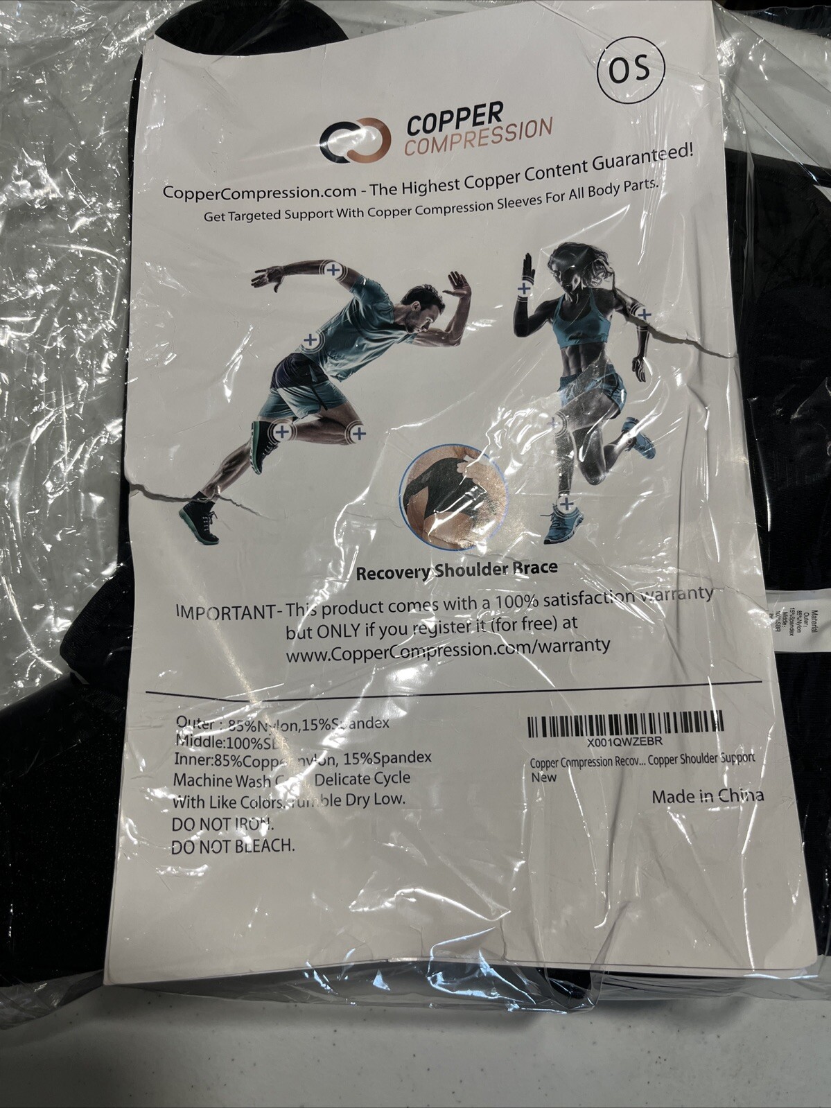 Copper Compression Recovery Shoulder Brace – Highest Copper Content Shoulder Fit