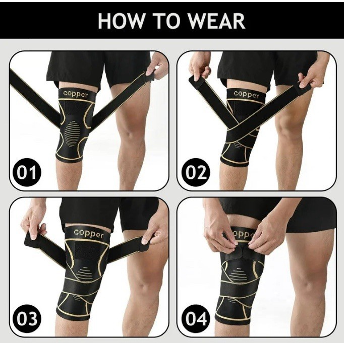Aritaum Knee Sleeve XXL Copper Knee support all day BRACE MENISCUS STABILIZE ATL