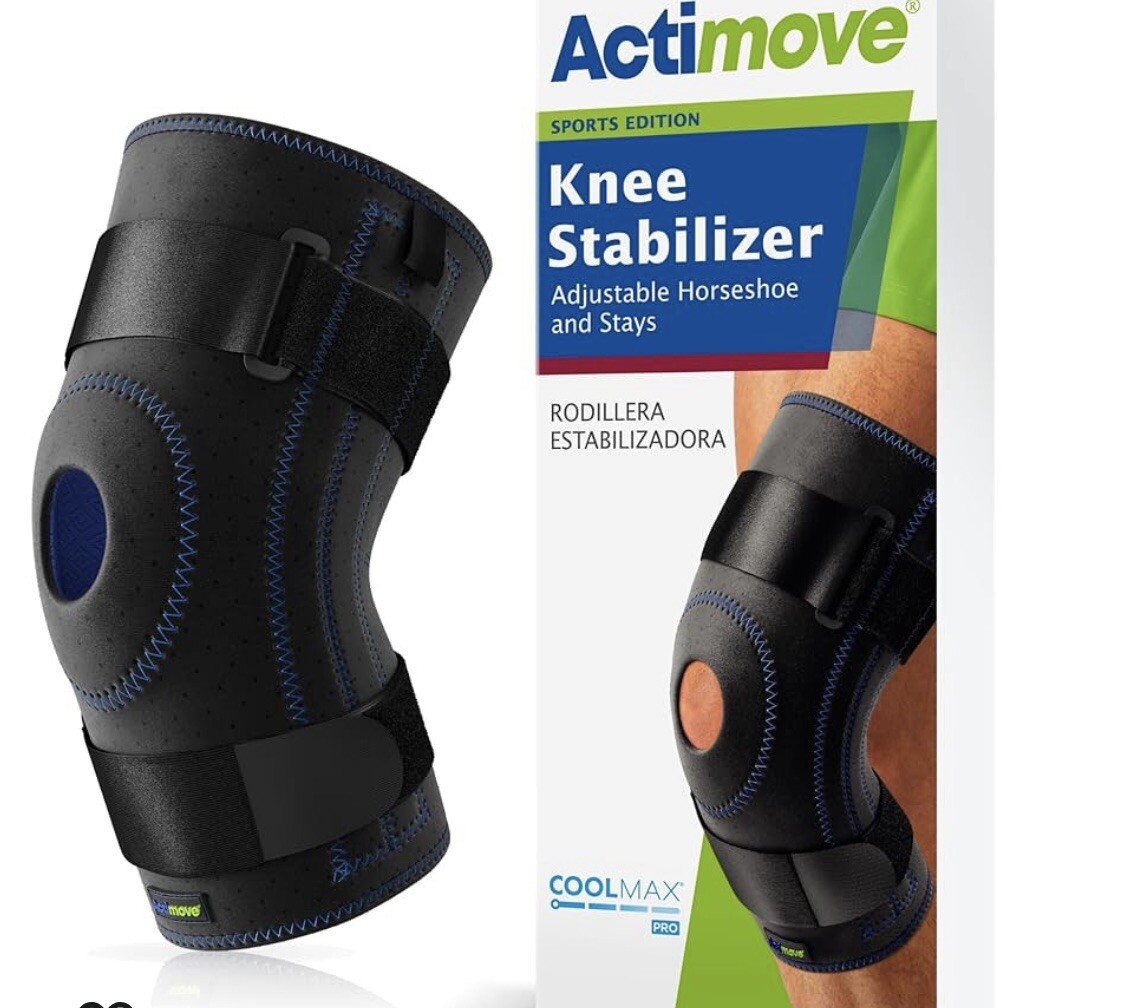 Actimove Knee Stabilizer Adjustable Horseshoe & Stays X-Large (Black)