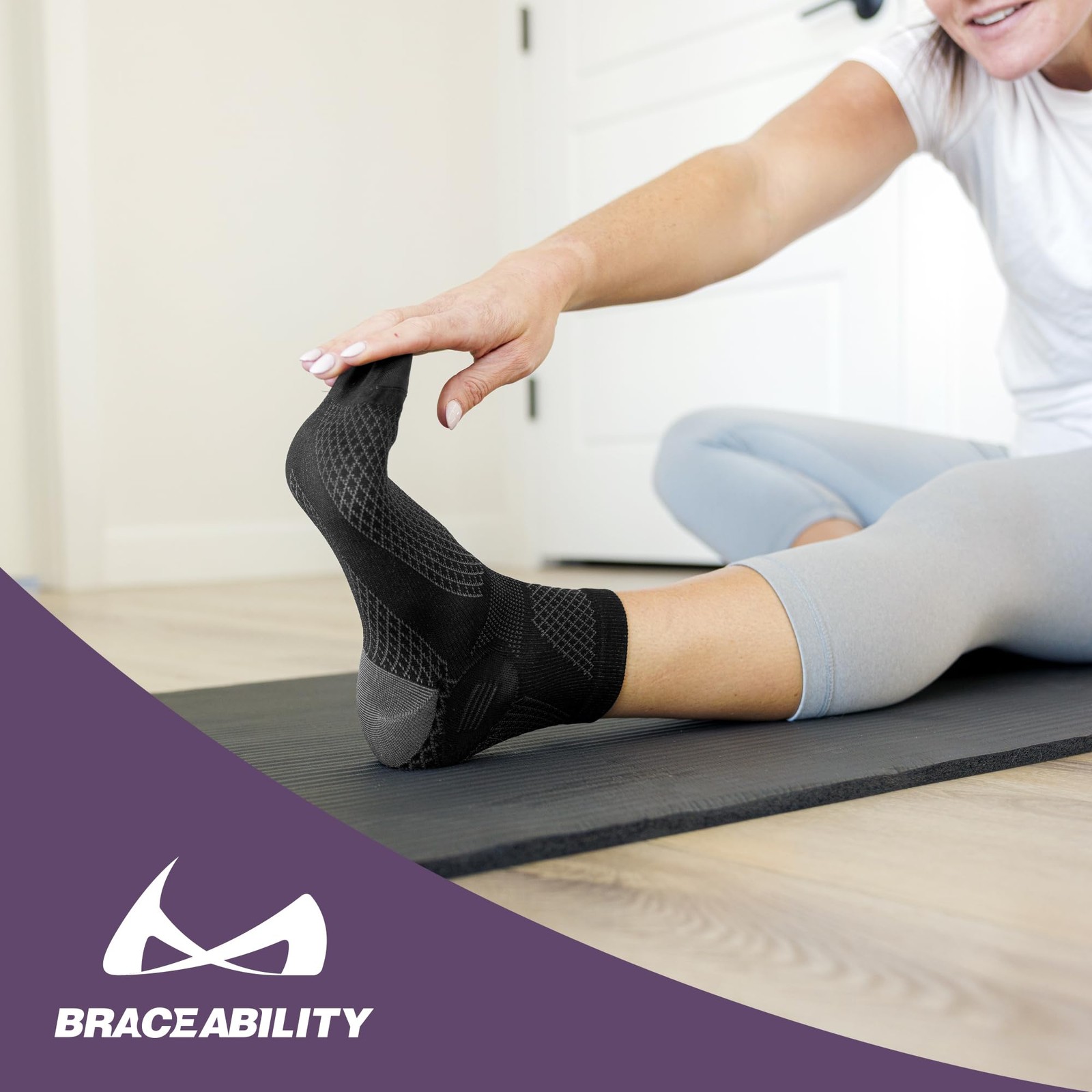 BraceAbility Closed Toe Diabetic Socks – XL Neuropathy Socks for Women and Me…