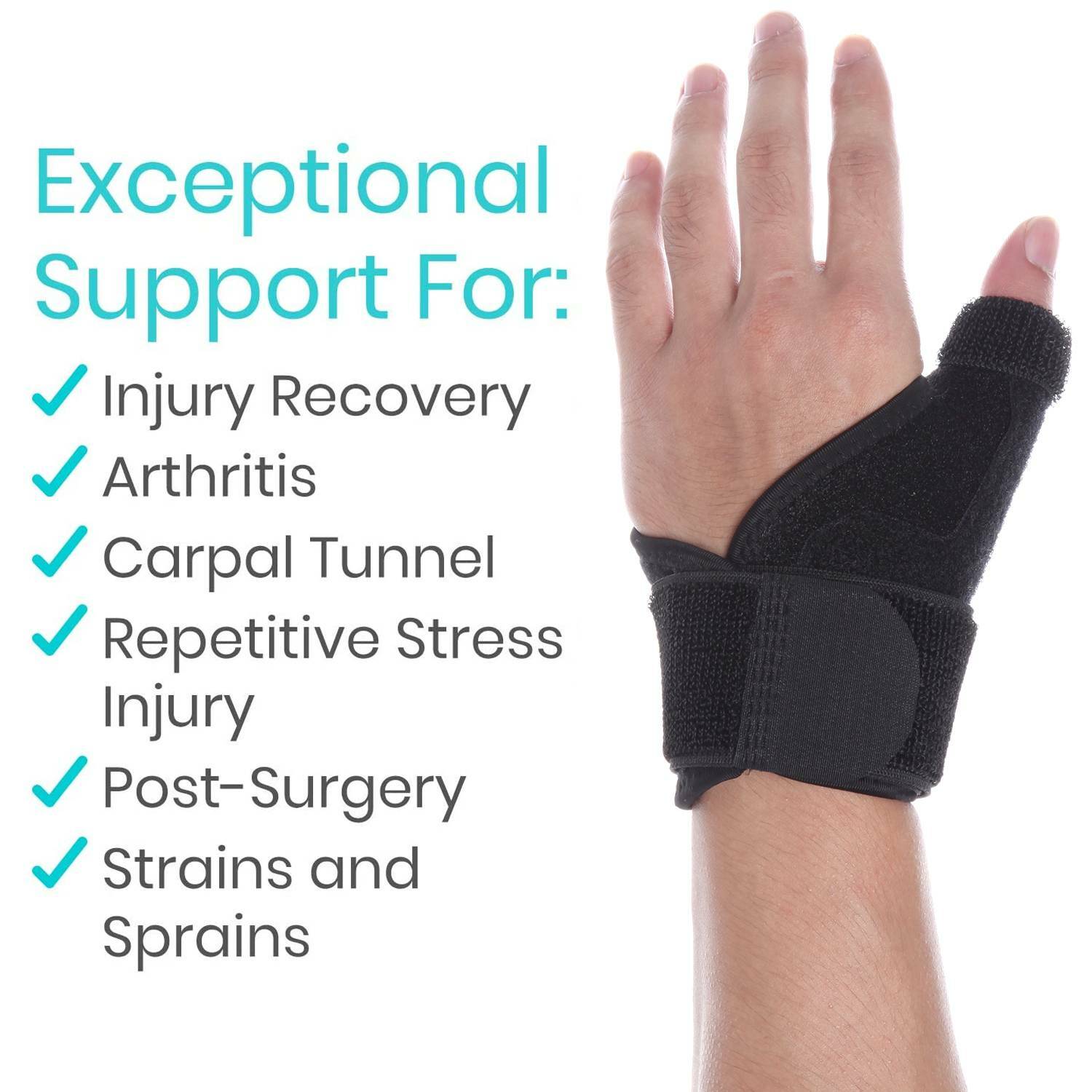 Thumb Brace Wrist Stabilizer Splint Support Strap Trigger for Finger Pain Relief