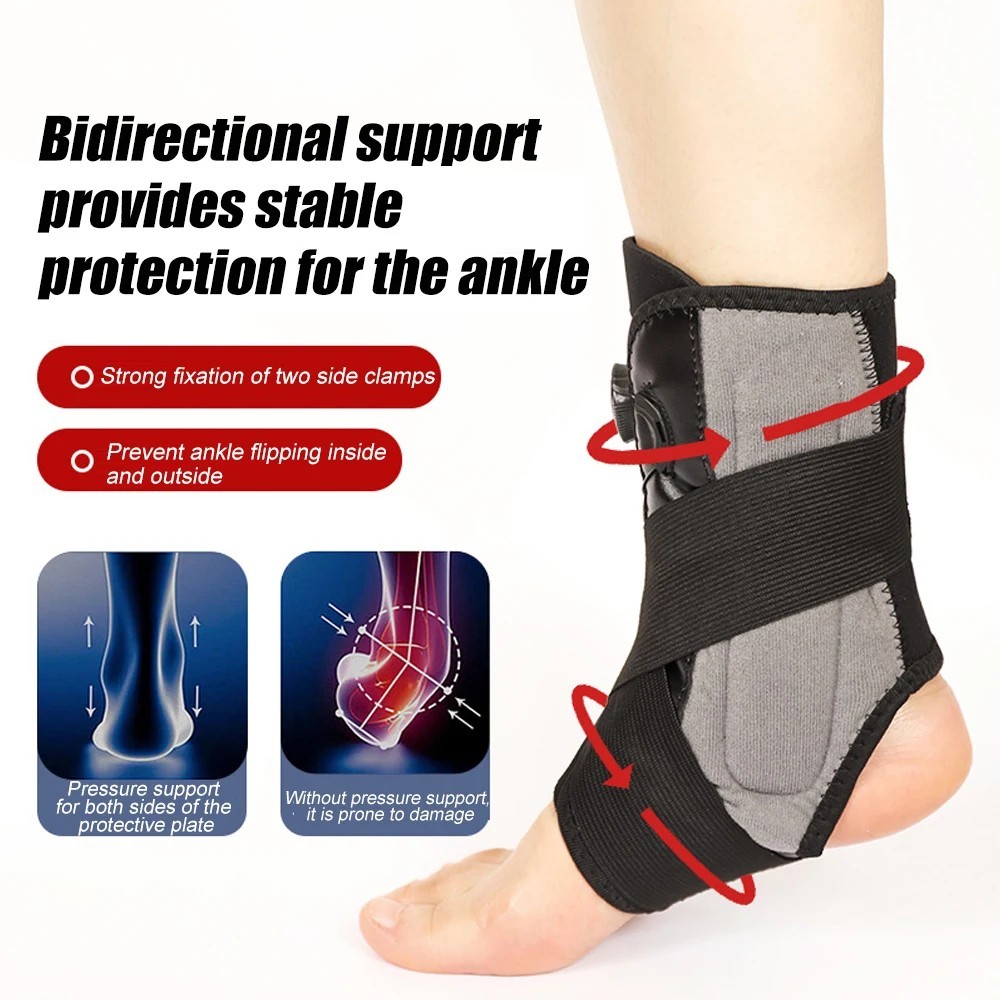 Adjustable Lace-Up Ankle Brace Support for Men & Women Injury Recovery
