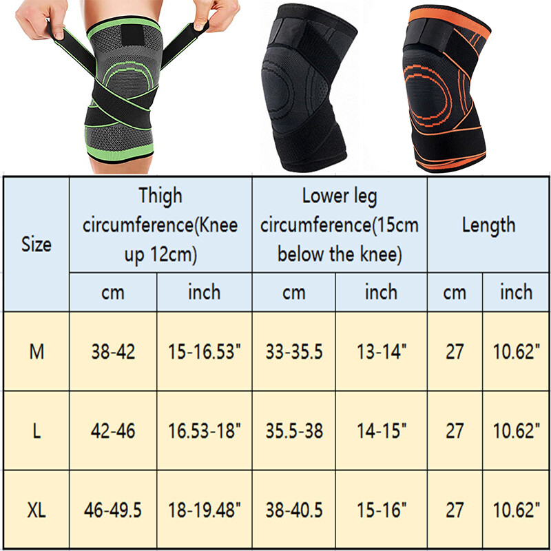 Knee Sleeve Compression Brace Support Joint Arthritis Pain Relief For Sports Gym