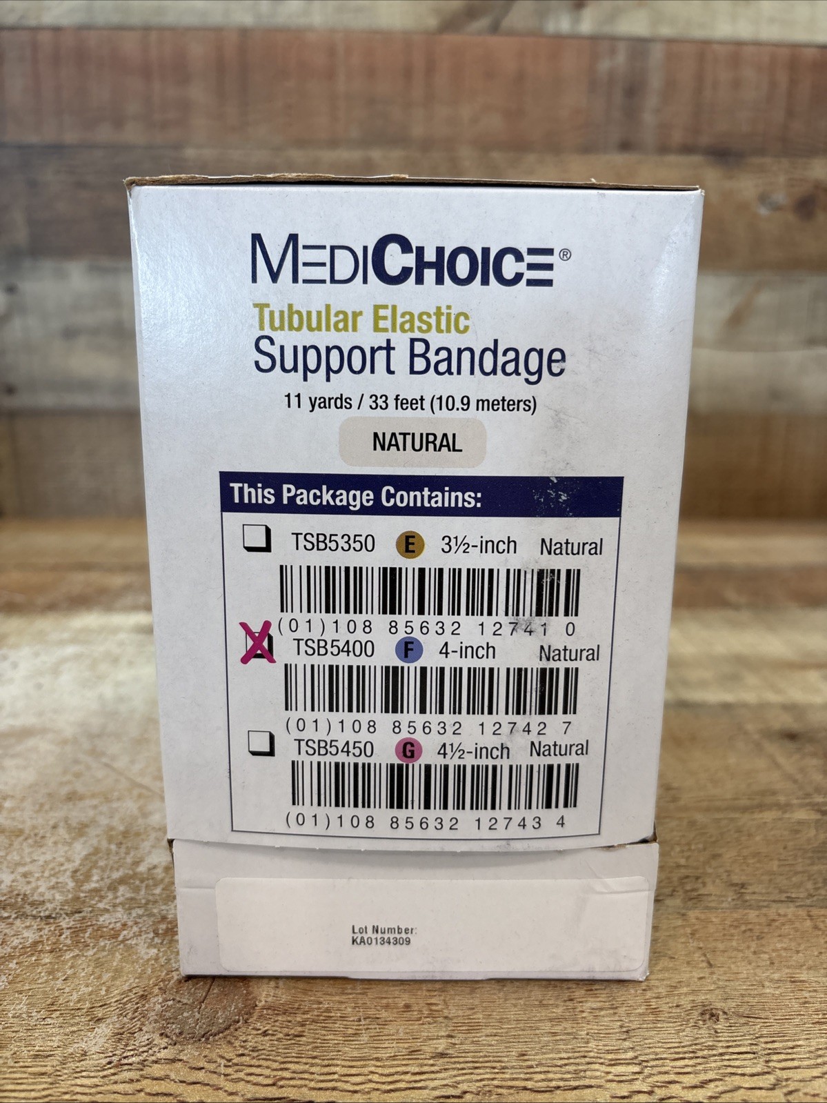 MediChoice Quality Tubular Elastic Support Bandage Natural Sz F 4” x 11 yds