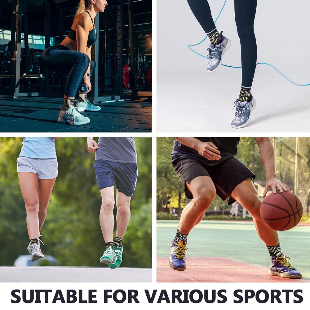 Copper Ankle Brace Support Compression Sleeve Plantar Fasciitis Relief Foot Wrap
