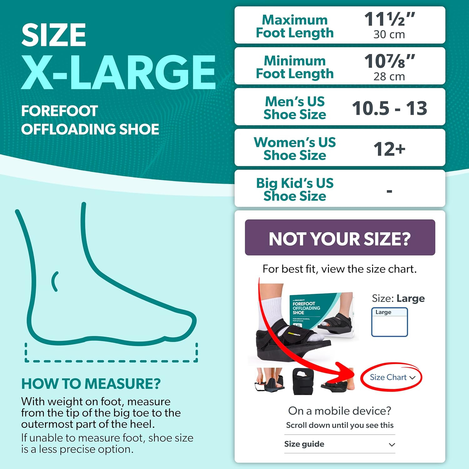 Forefoot Offloading Post-Op Shoe – Non-Weight Bearing Medical Wedge Boot for Dia