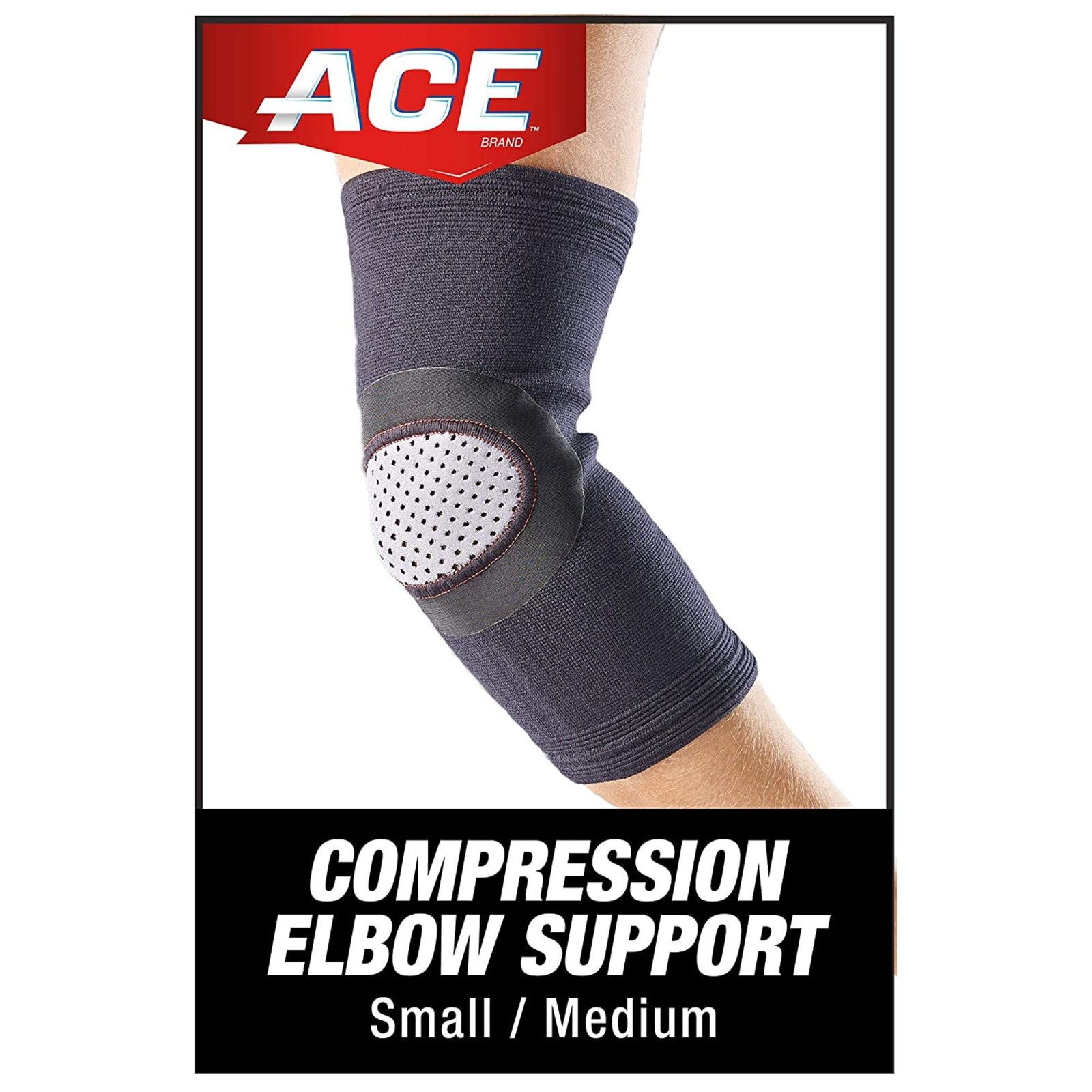 ACE Elbow Compression Support: L / XL (Black)