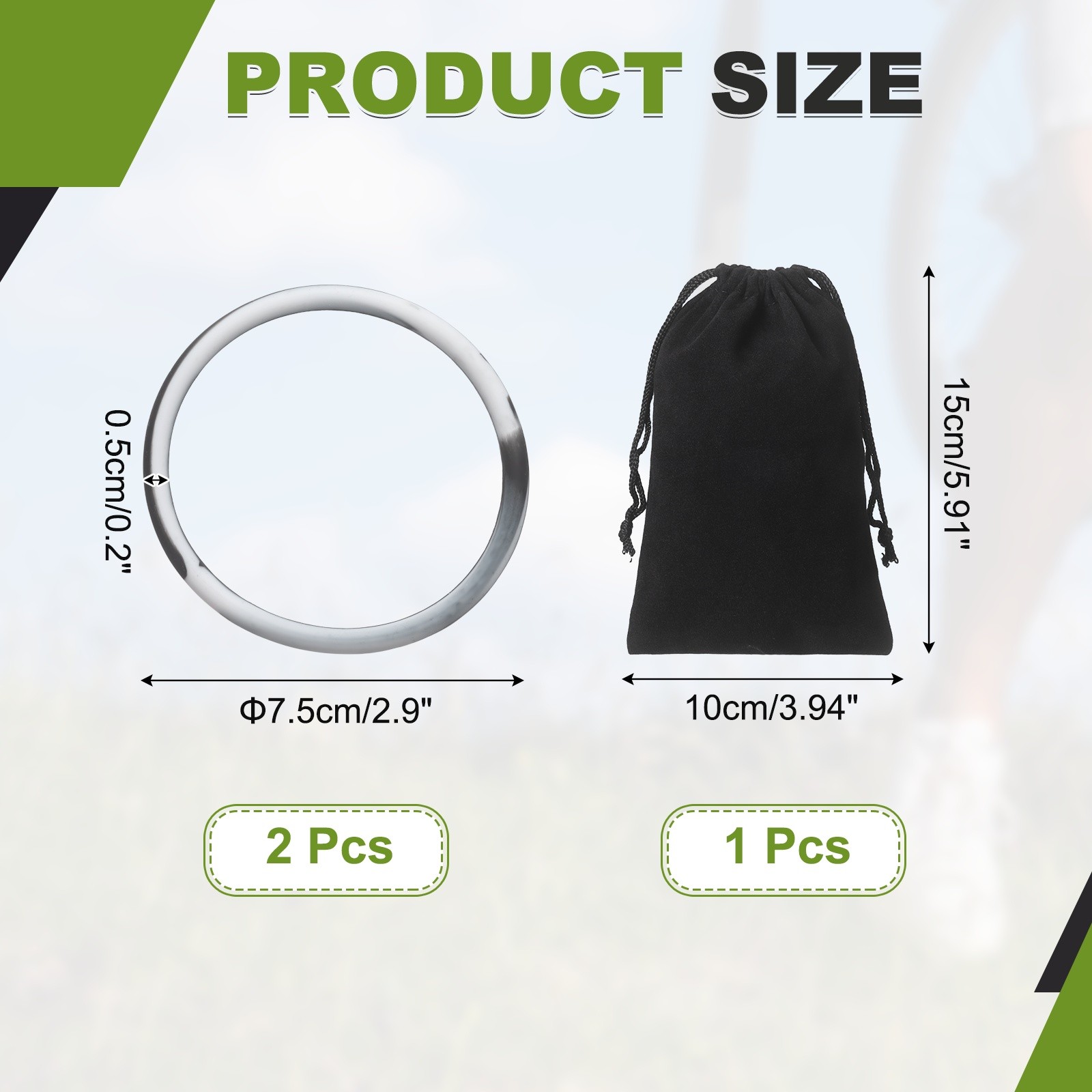 Patellar Tendon Support Strap with Storage Bag, Black Camouflage & 1 Set
