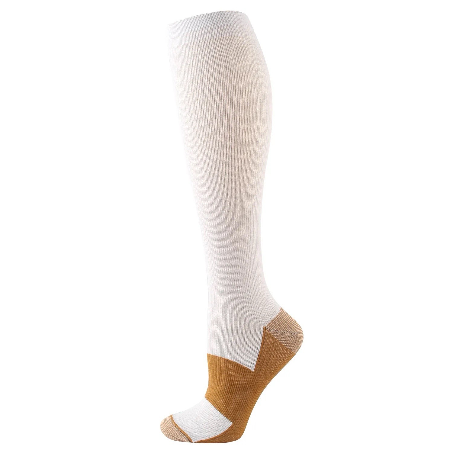 7 Pairs Compression Socks Men Women L/XL Knee High Extra Wide Calf 20-30 mmHg