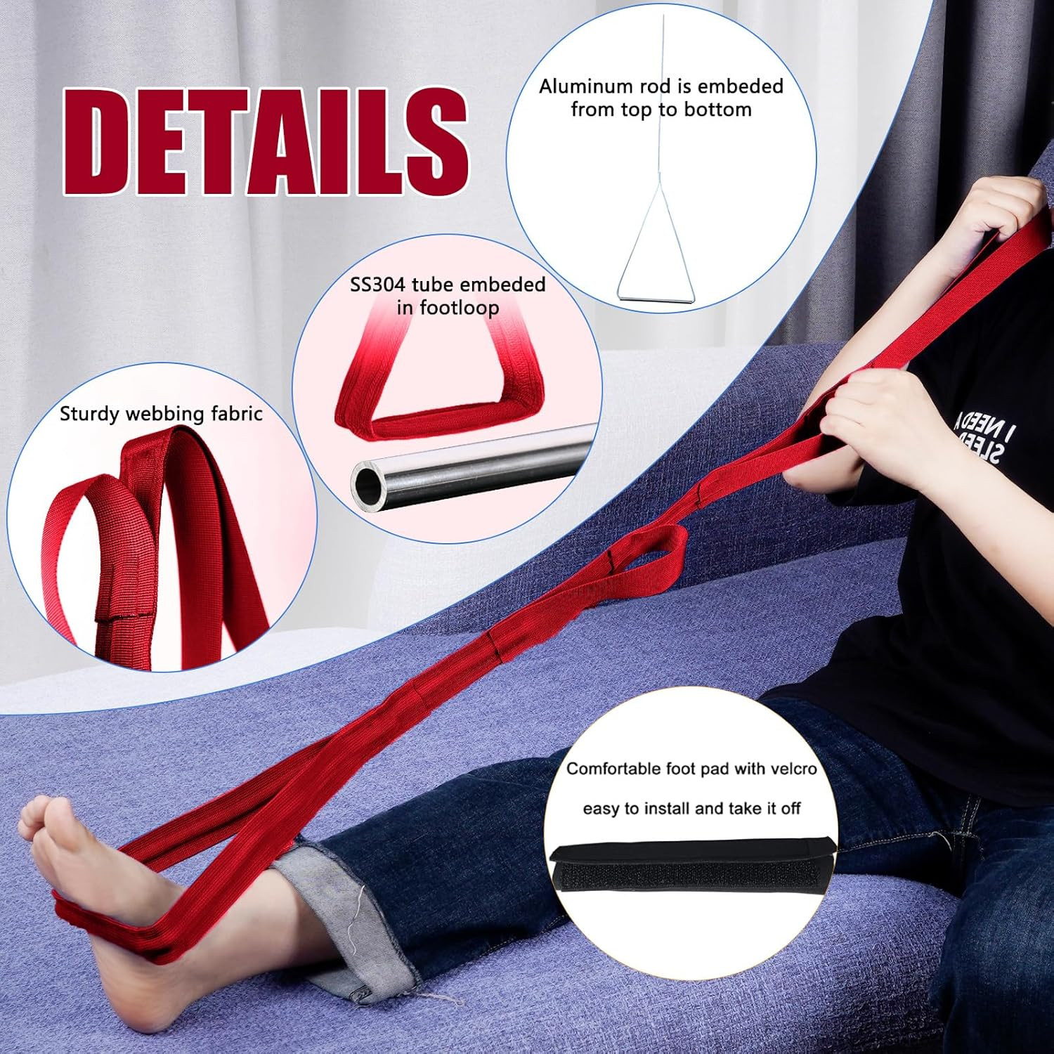 42 Inch Long Leg Lifter,Leg Lifter after Hip Replacement All over with Aluminum
