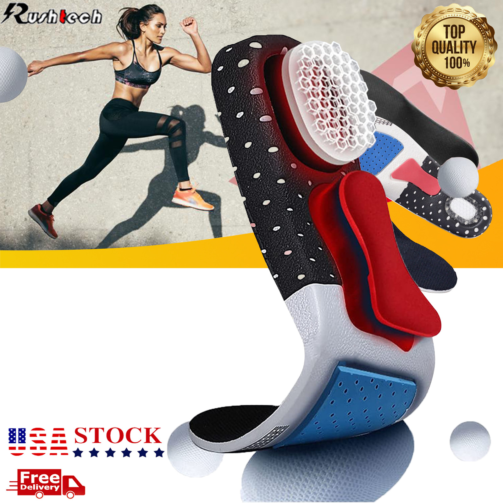 Pro Orthotic Shoe Insoles Insert Flat Feet Fallen arch Support Plantar Fasciitis