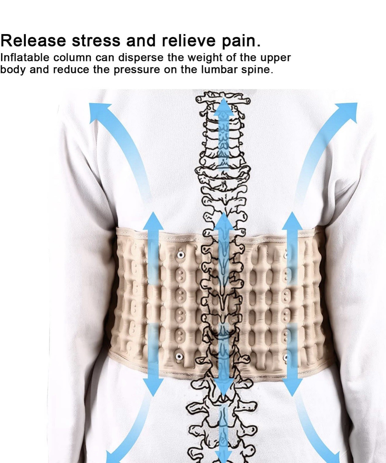 Decompression Back Belt for Lower Back Pain Relief | Lumbar Traction 29-49”