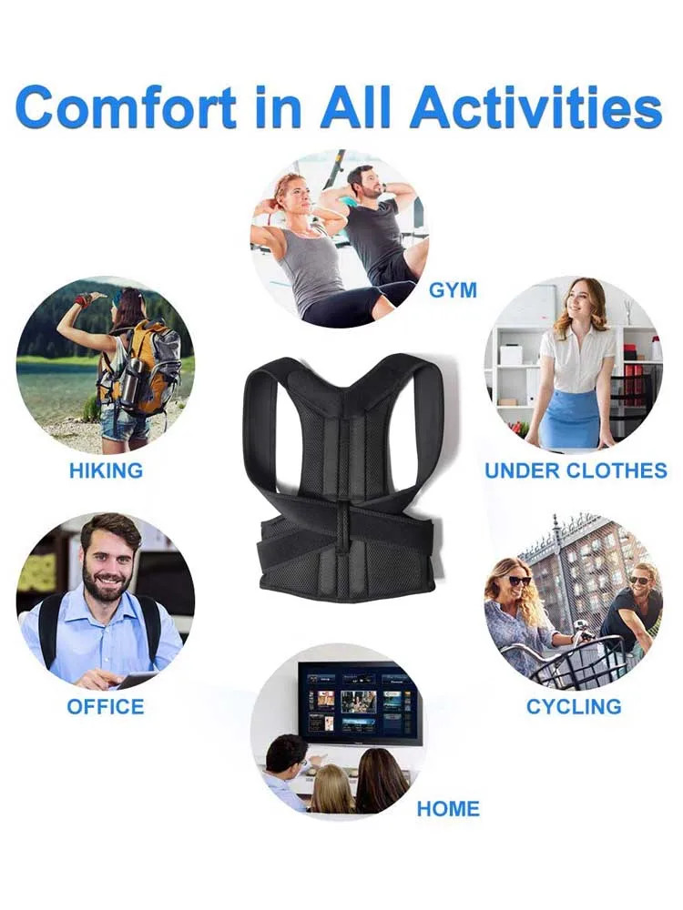 Posture Corrector Upper Back Clavicle Support Brace Straight Shoulders Strap