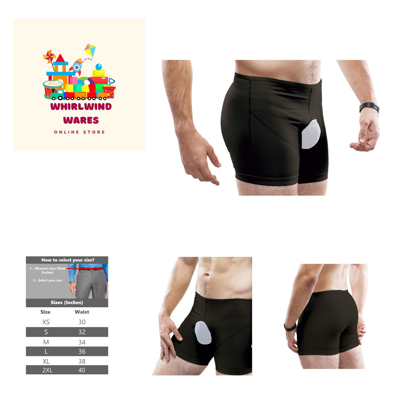 Inguinal Hernia Support Belt Invisible Underpants Compression Garment Truss G…