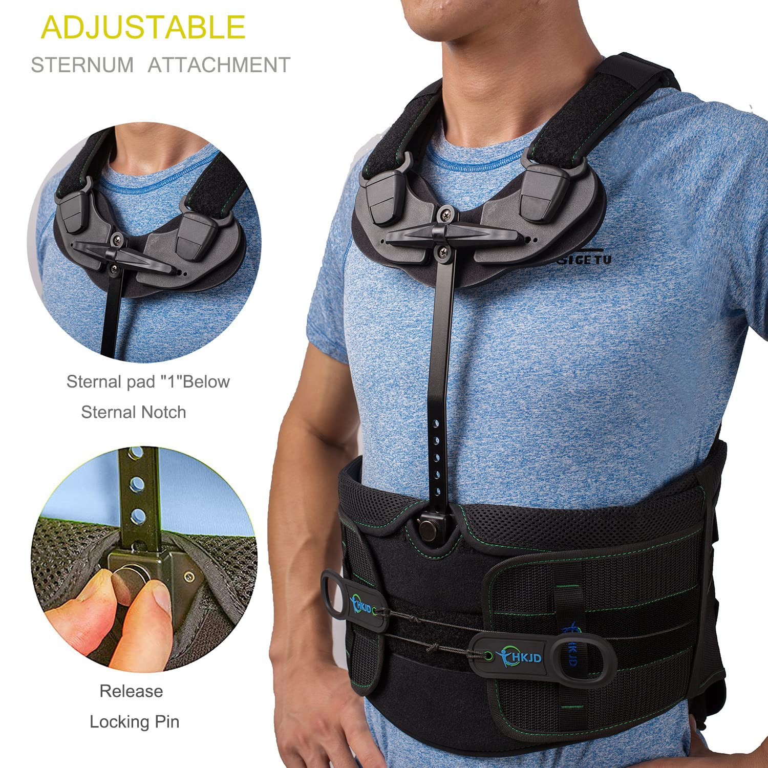 Universal TLSO Thoracic Back Brace for Kyphosis & Spine Support – XXL