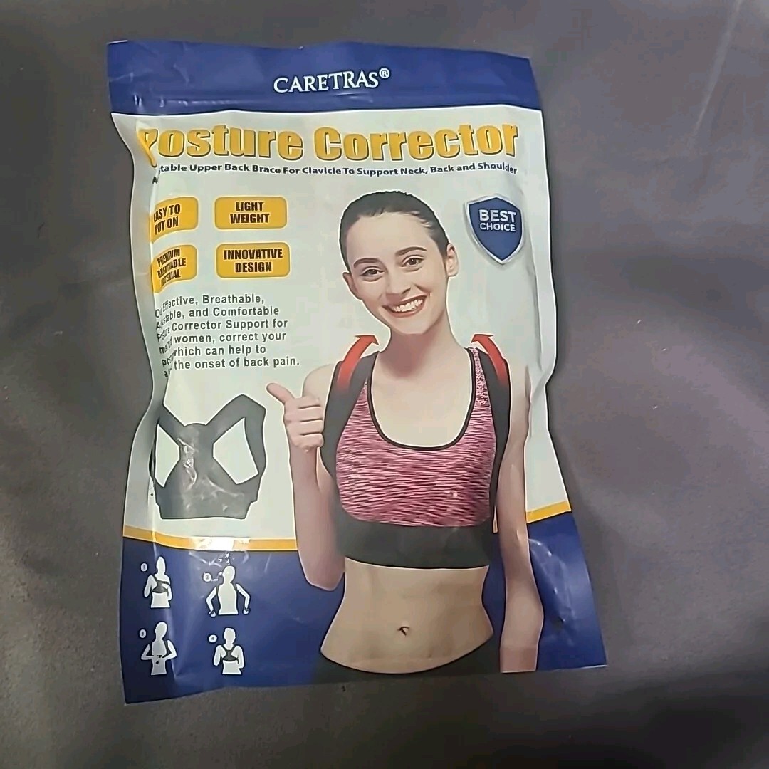 Posture Corrector Unisex Adjustable Upper Back Brace Caretras Large 31″-39″