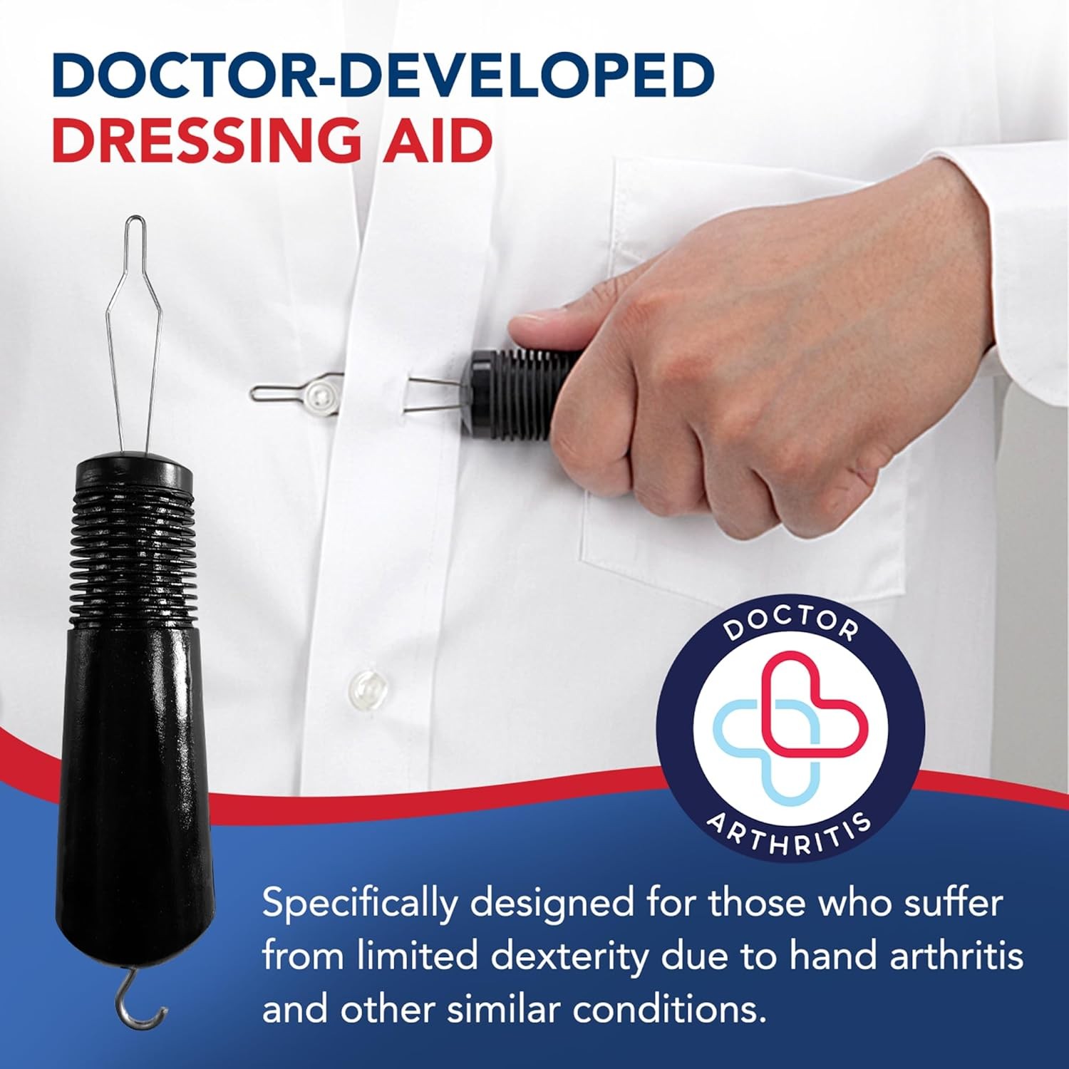 Button Hook and Zipper Pull Helper Arthritis Seniors