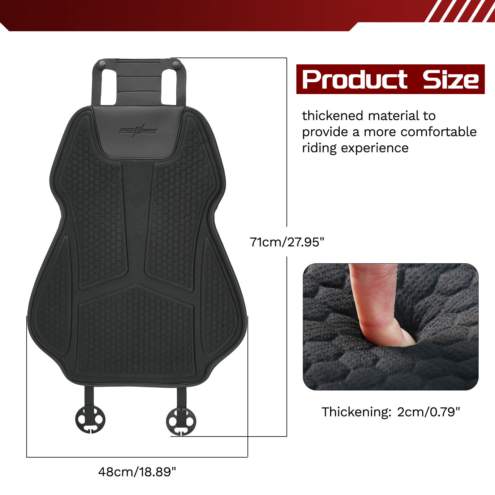 Car Gel Honeycomb Seat Back Pillow Lumbar Support Cushion Back Pad Protector