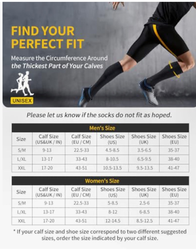 Compression sock for travel running and recovery