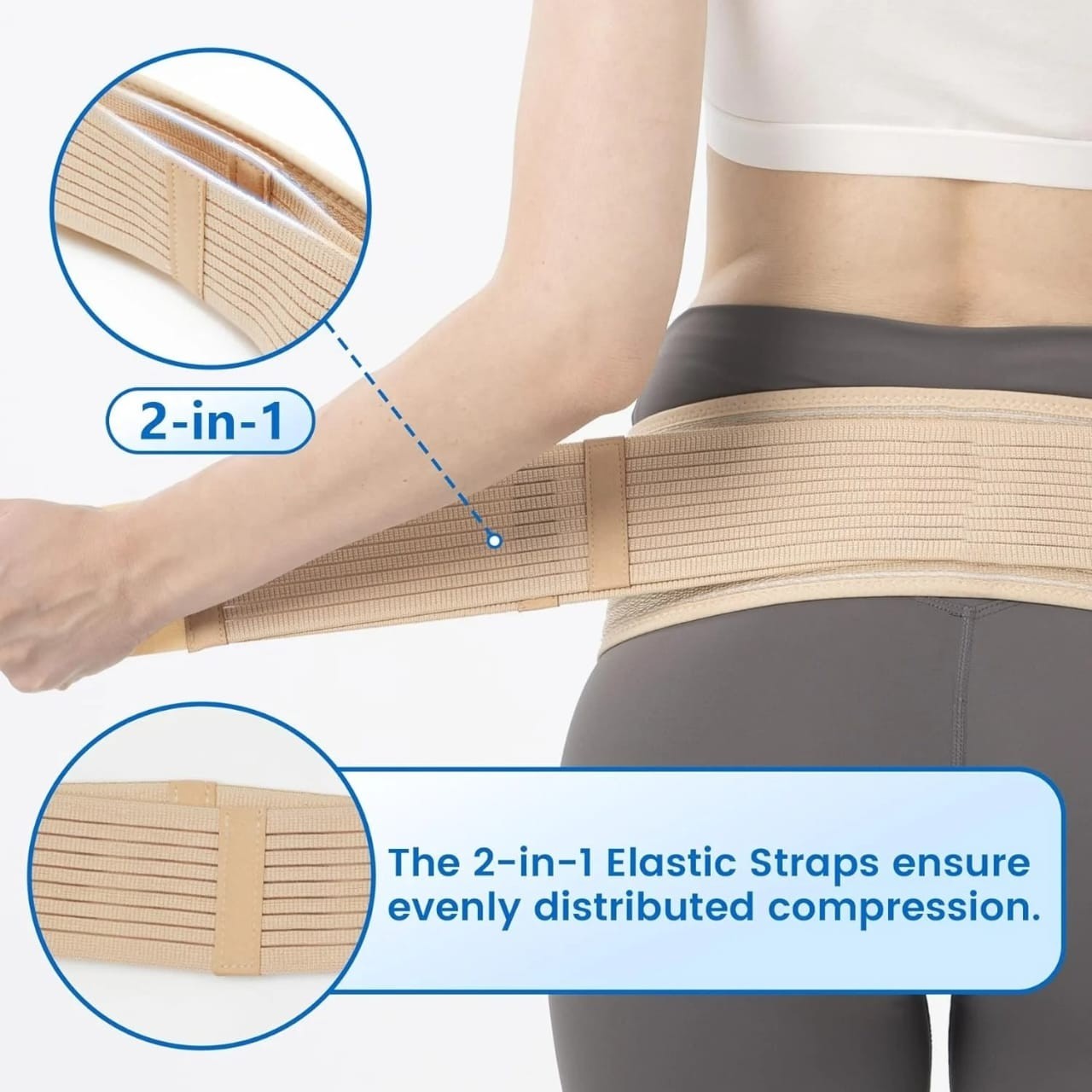 Function Belt Lower Back Support Sciatica Sacroiliac SI Joint Hip Pain Relief