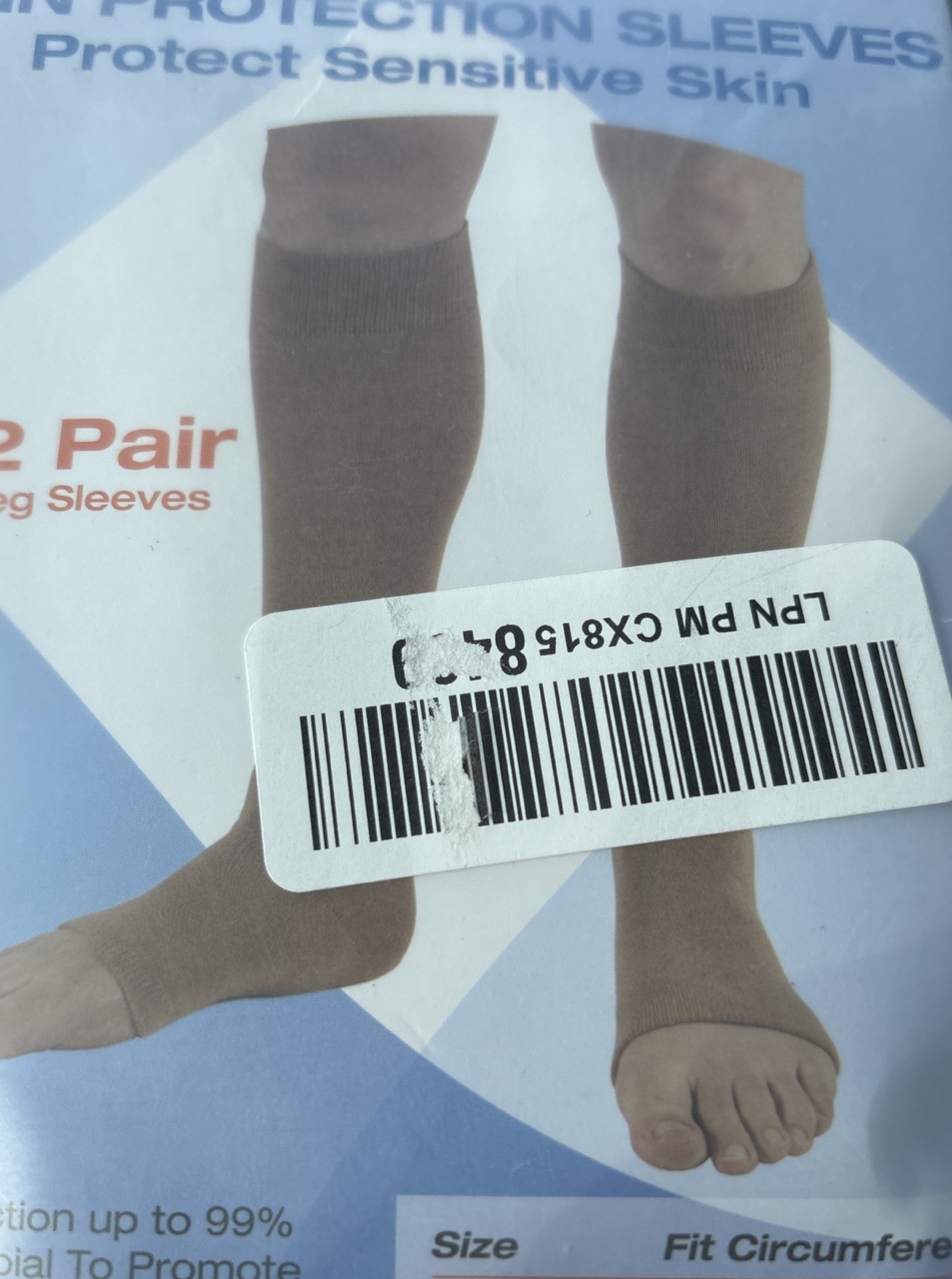 2 PAIR KINSHIP SKIN PROTECTION SLEEVES FOR TEARS ABRASIONS BRUISING SZ LG/XLG