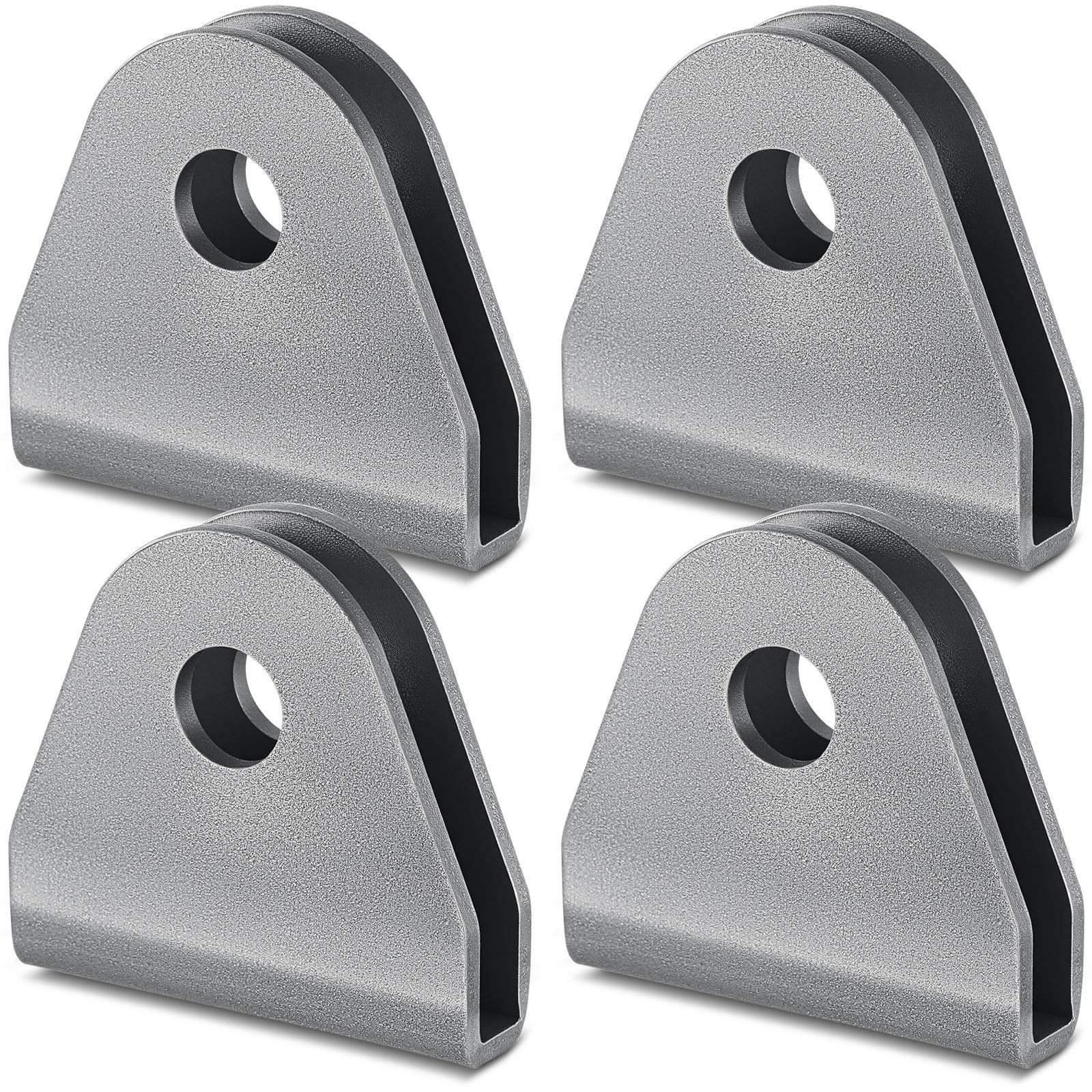 4 Pack Double Shear Tabs for Seat Belt | Weld-On Limit Strap | 1/2″ Hole | Offro