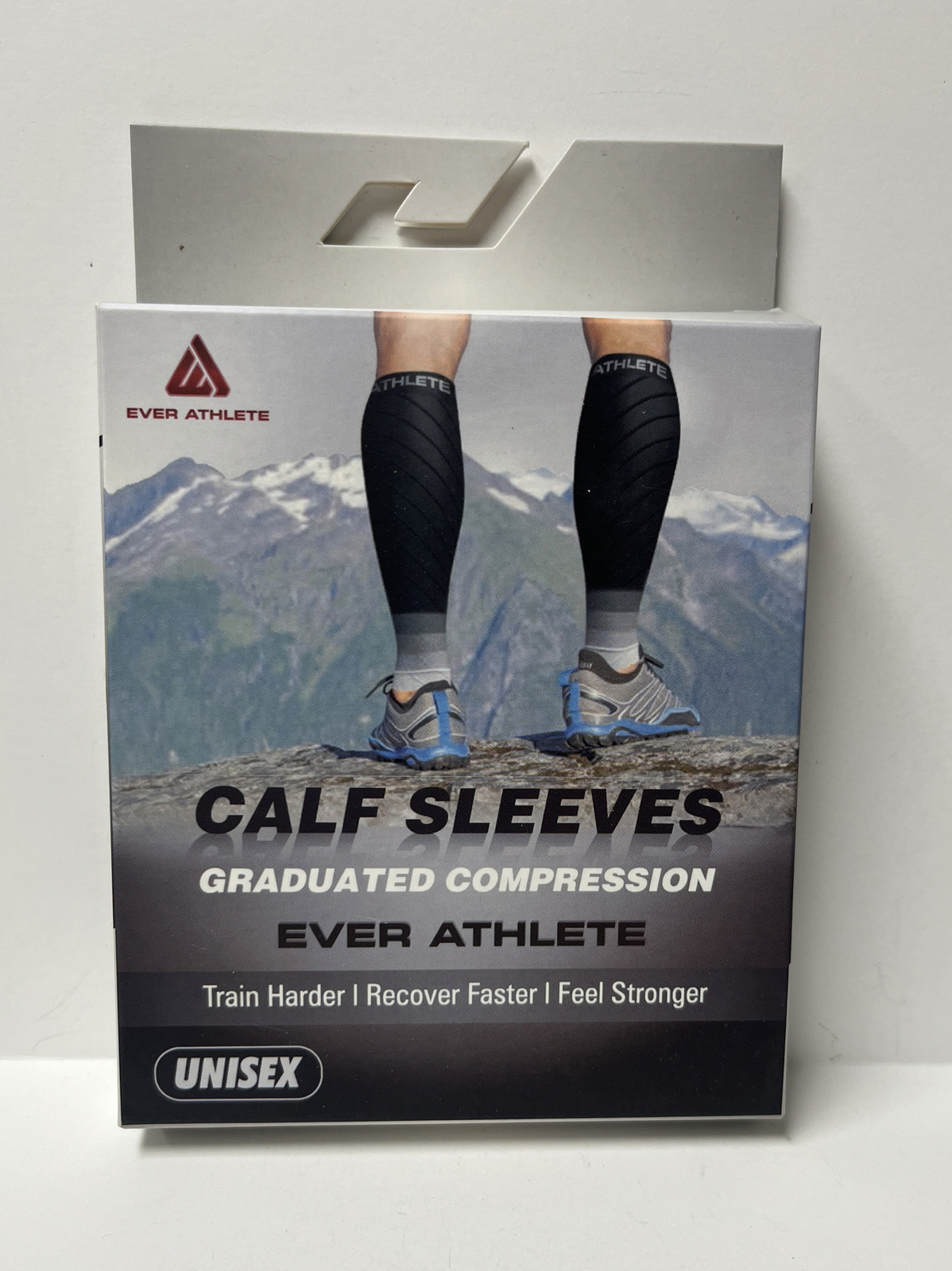 Ever Athlete Graduated Compression Calf Sleeves Black Pink Ombre S/M 1 Pair
