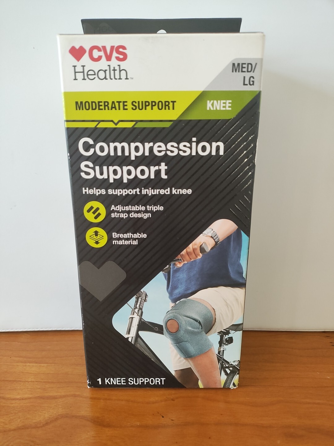 CVS Health Compression Knee Support Breathable Material Size Med/Lg