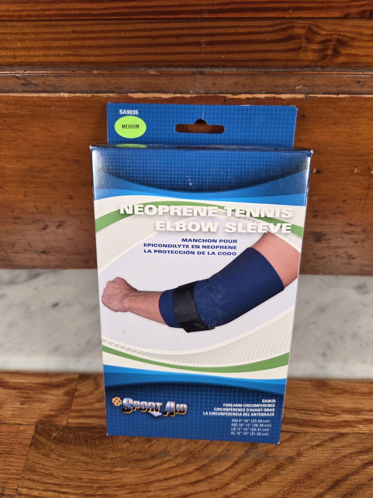Sport Aid Neoprene Tennis Elbow Sleeve Size MEDIUM (10″-11″ Circumference) NIB