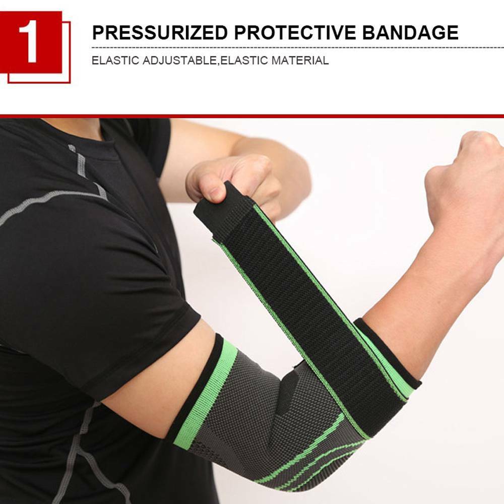 Elbow Compression Sleeve Brace Support Tendonitis Tennis Golfer Arm Arthritis DS