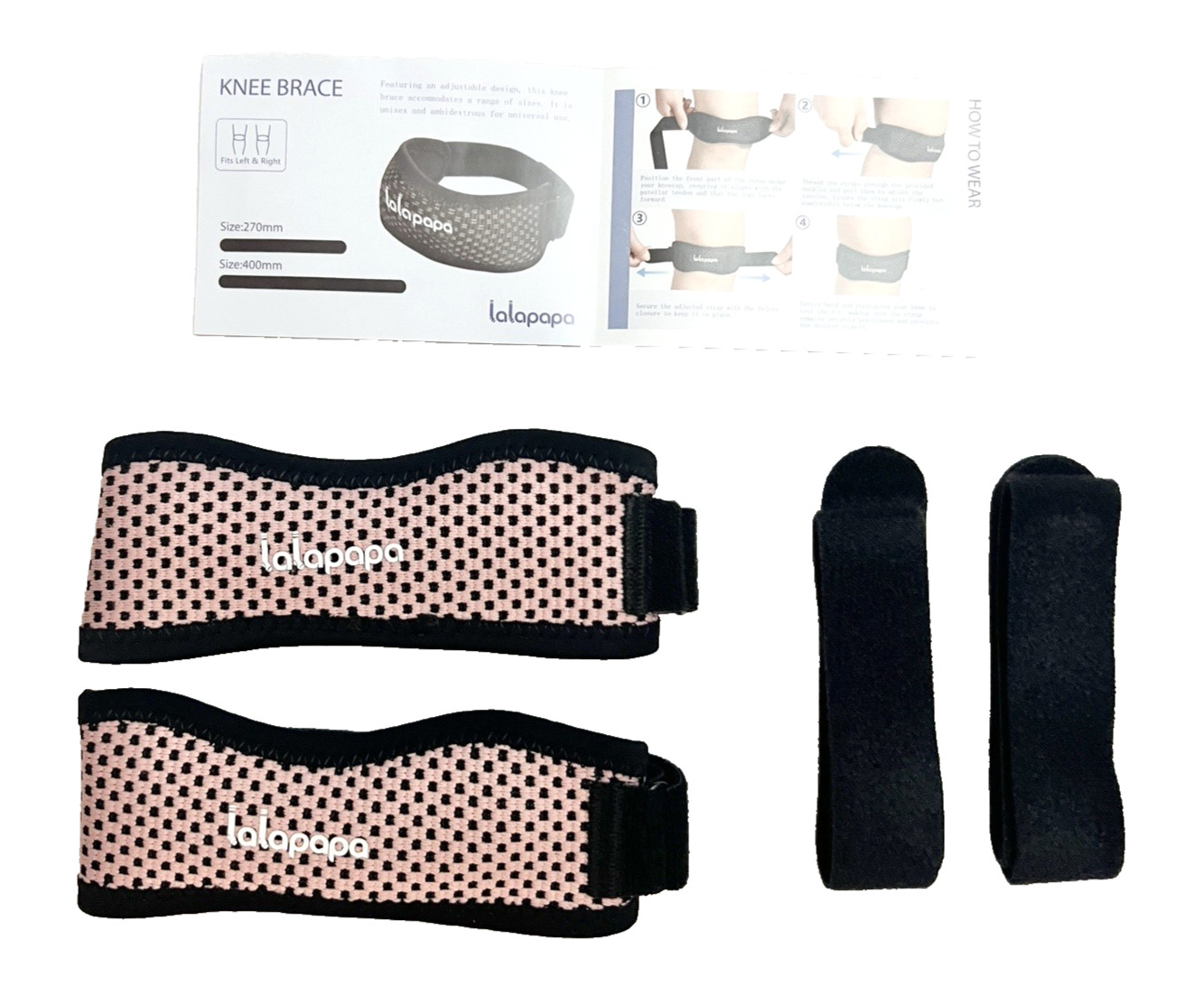Lalapapa Knee Brace Adjustable V-Shape Patella Band Support Mobility Health