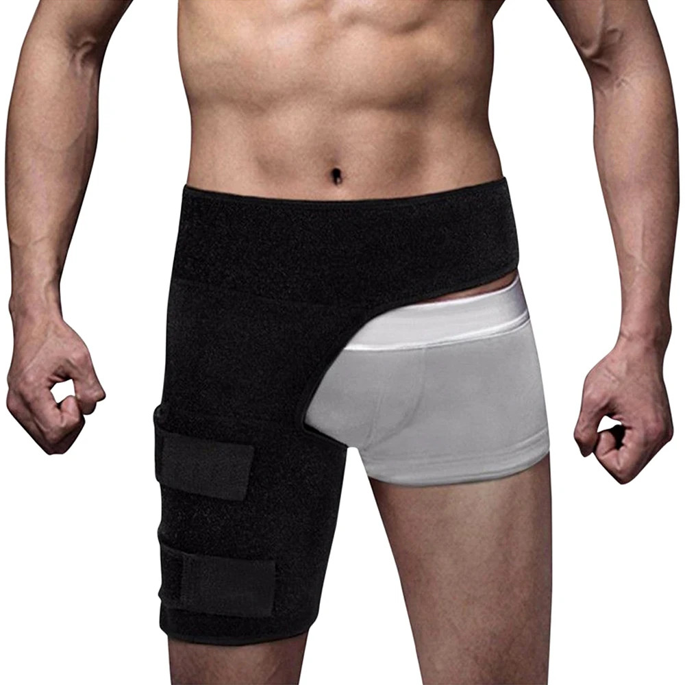 1Pcs Groin Support, Compression Wrap for Hip Flexor Brace, Adjustable Sciatic