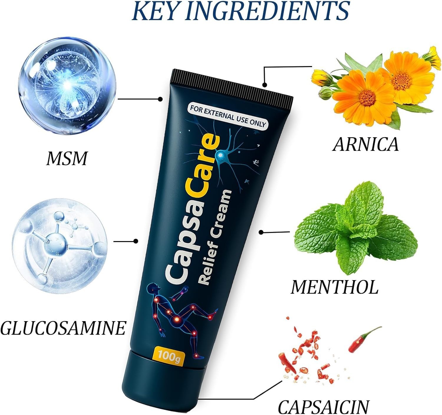 Crema de masaje para neuropatía – Alivio calmante del dolor nervioso 100 g Nuevo